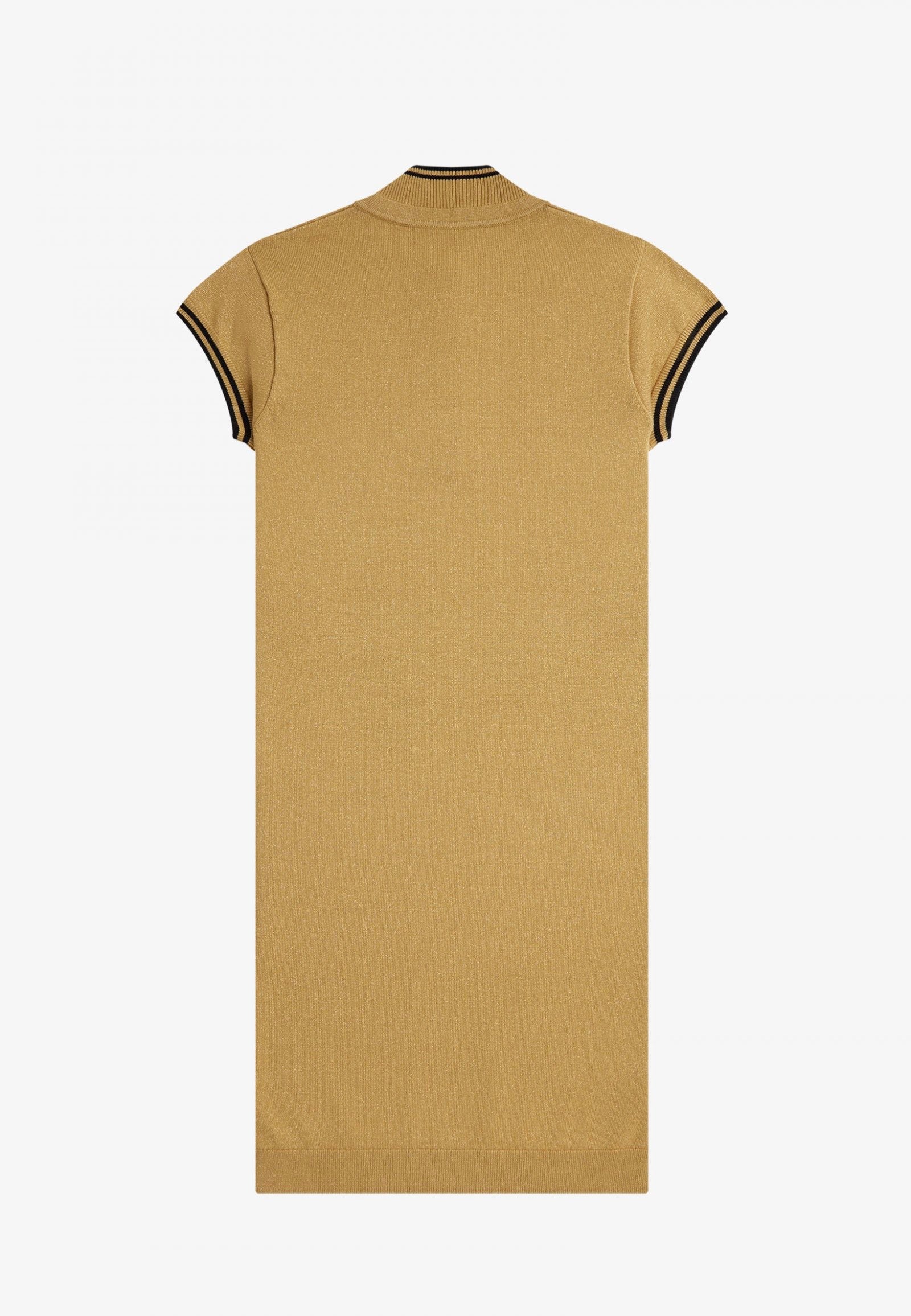 Fred Perry x Amy Winehouse - Metallic Knitted 1964 Gold - Dress | Women-Image