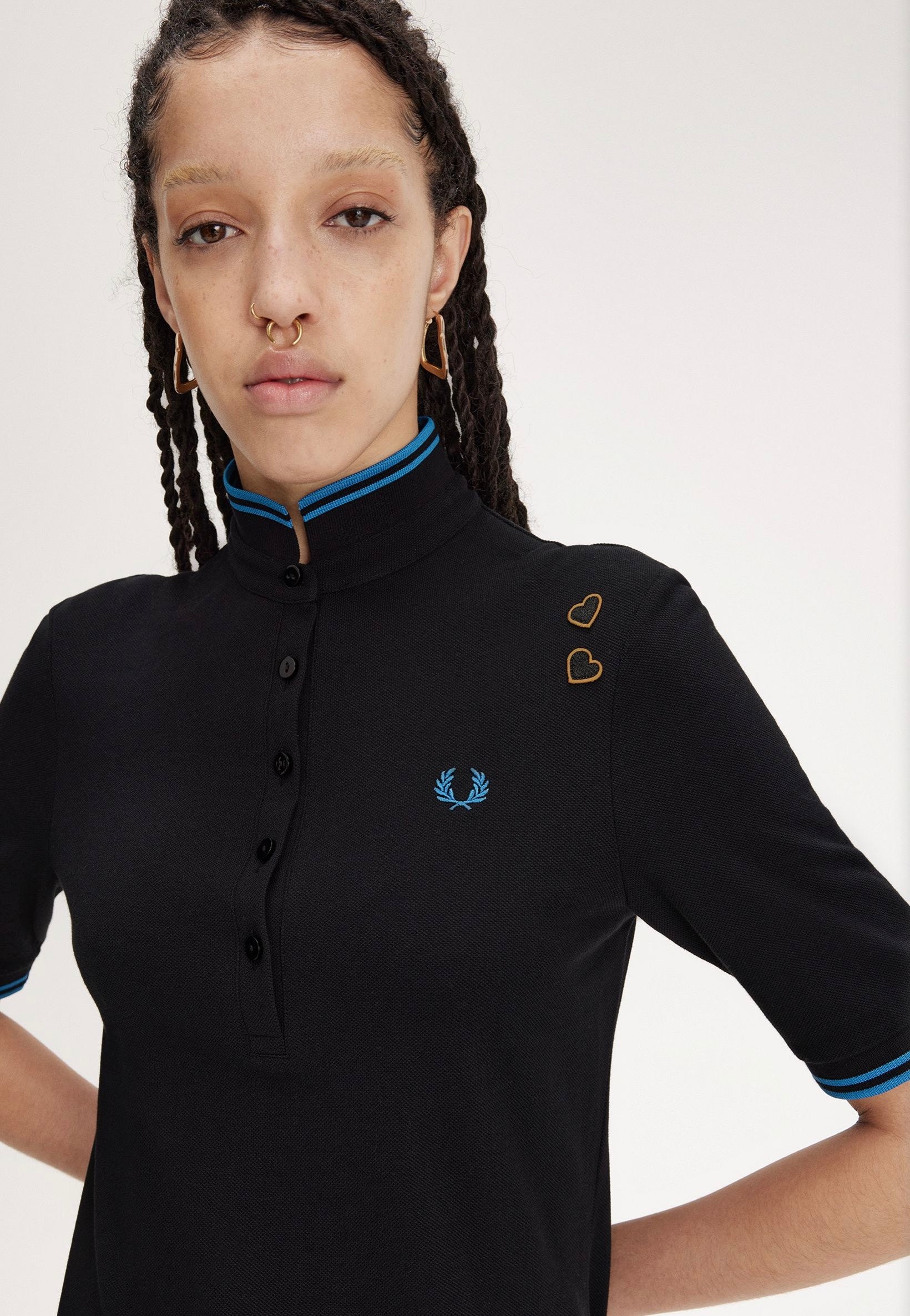 Fred Perry x Amy Winehouse - Tipped Pique Black - Dress | Women-Image