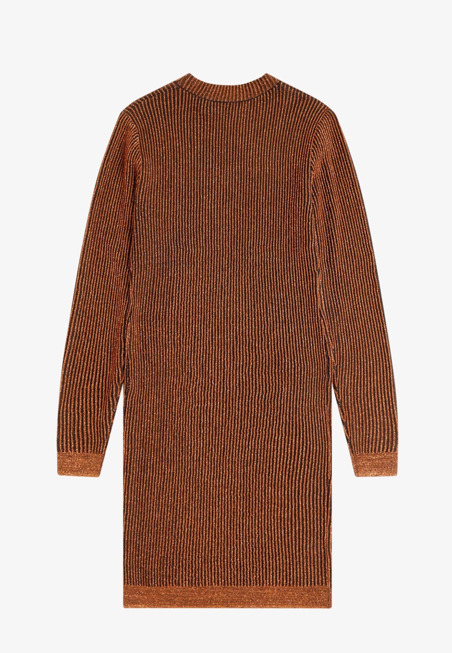 Fred Perry x Amy Winehouse - Metallic Ribbed Mock Neck Marmalade - Dress | Women-Image