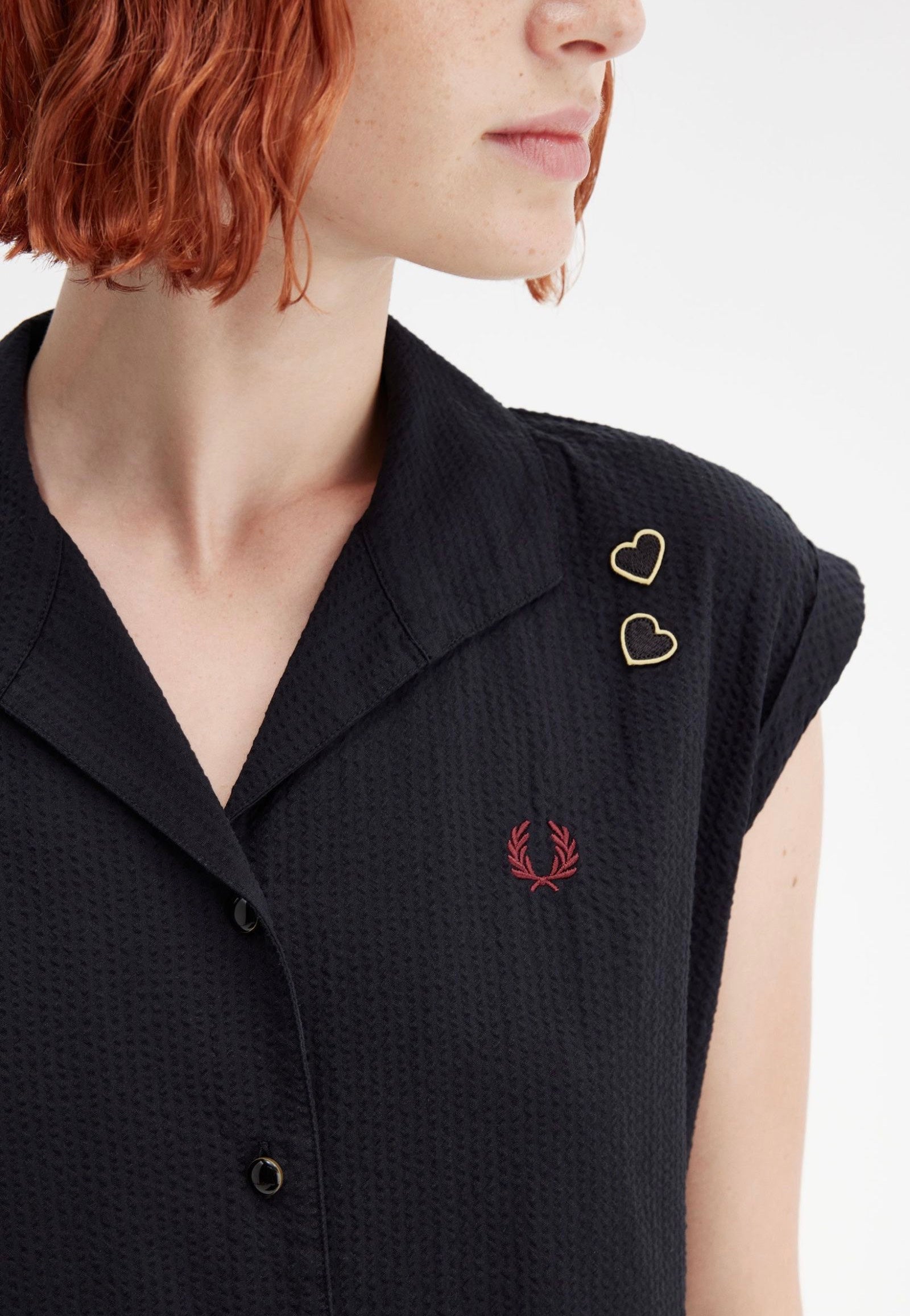 Fred Perry x Amy Winehouse - Open Collar Black - Dress | Women-Image