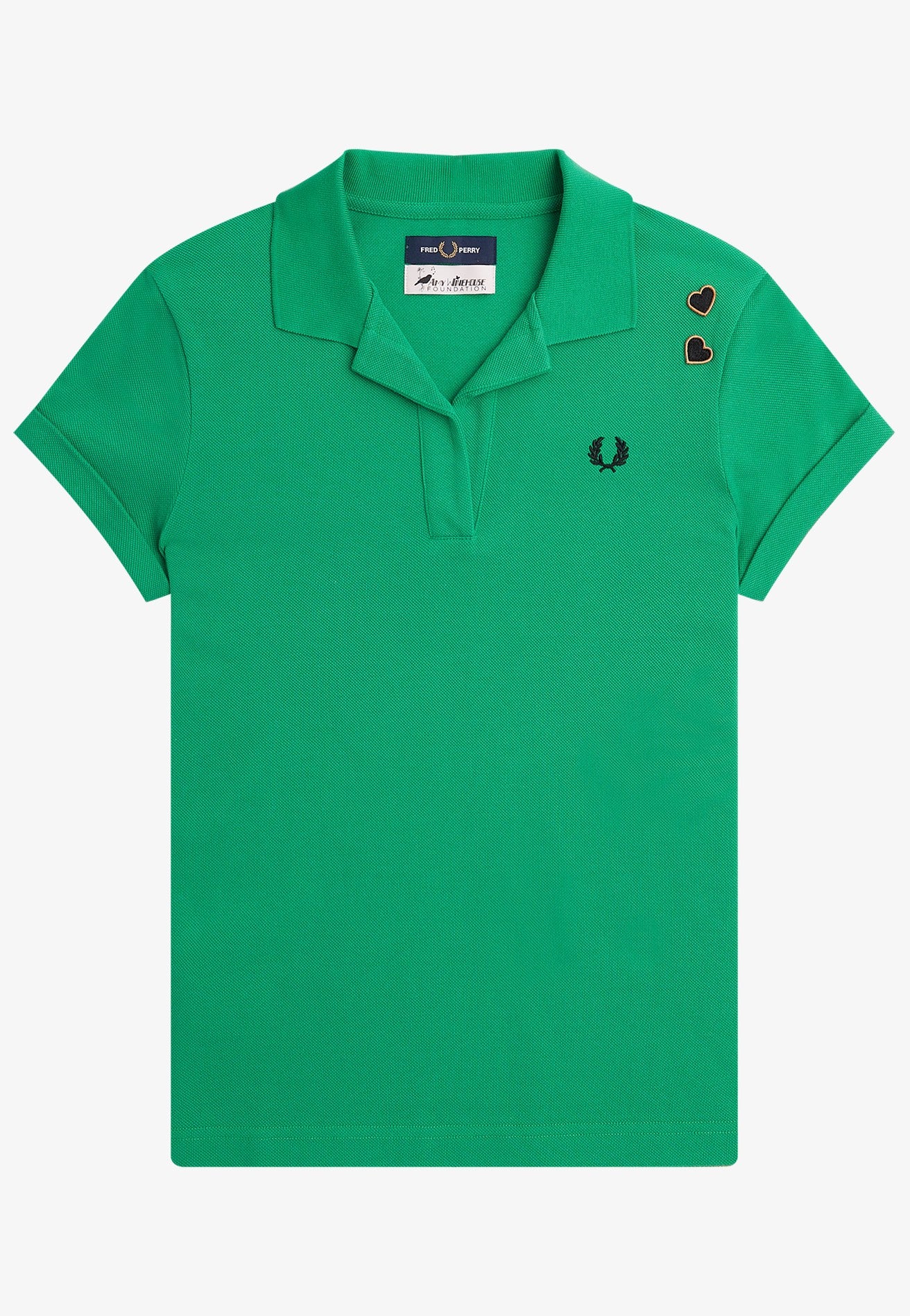 Fred Perry x Amy Winehouse - Open Collar Pique Fred Perry Green - Polo | Women-Image