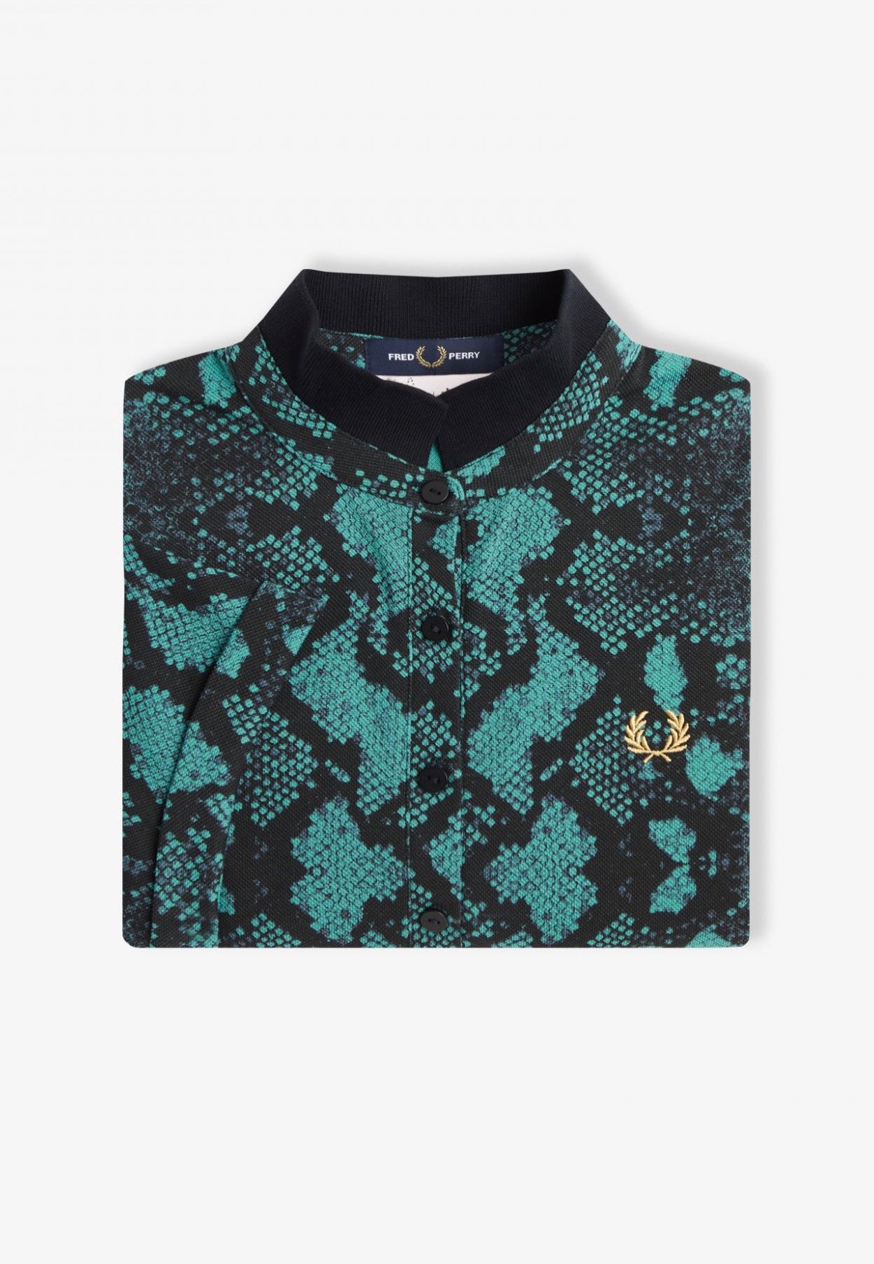 Fred Perry - Snake Print Deep Mint - Polo | Women-Image