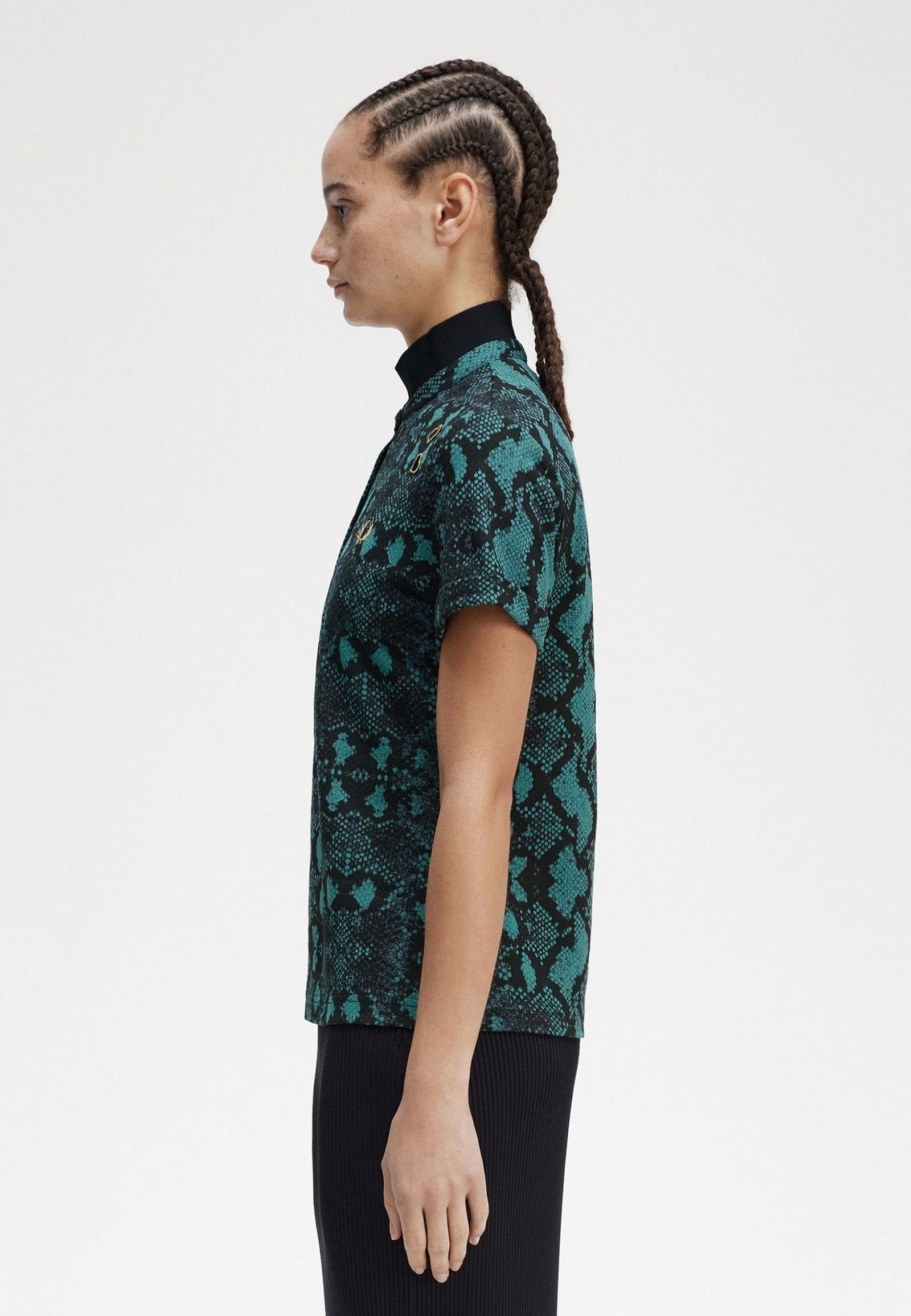 Fred Perry - Snake Print Deep Mint - Polo | Women-Image