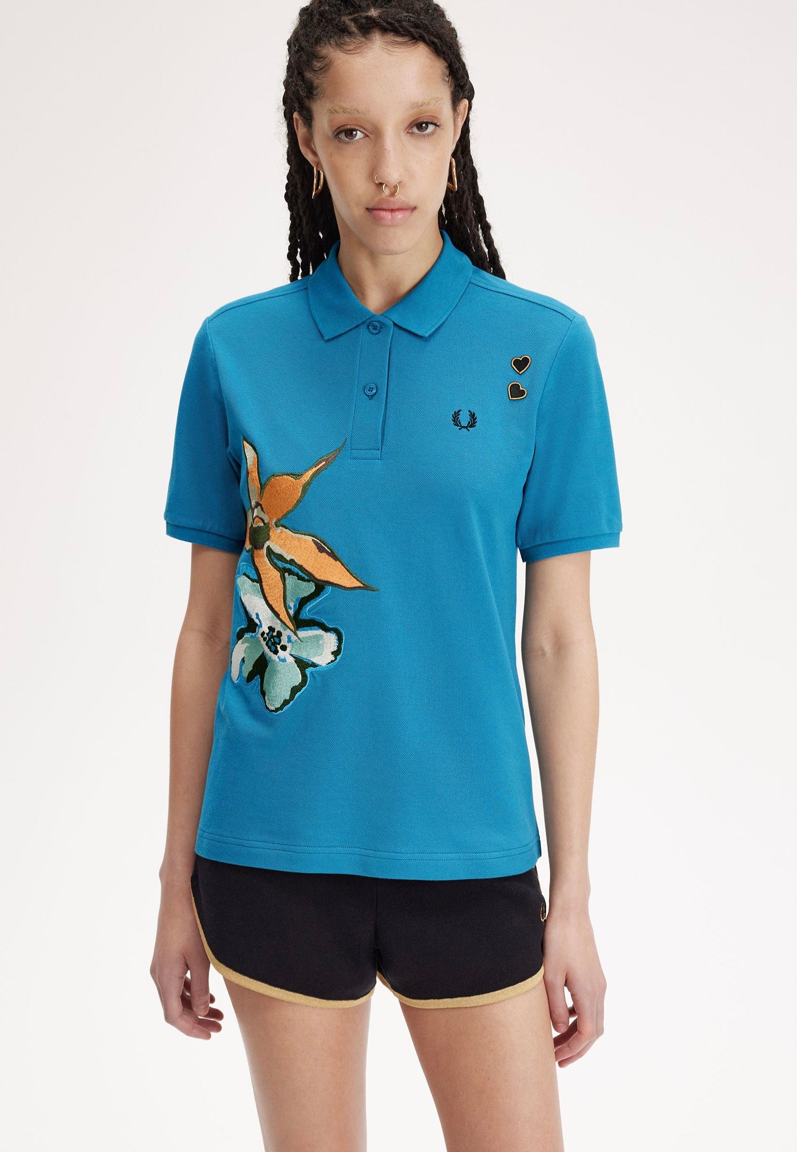 Fred Perry x Amy Winehouse - Embroidered Runaway Bay Ocean - Polo | Women-Image