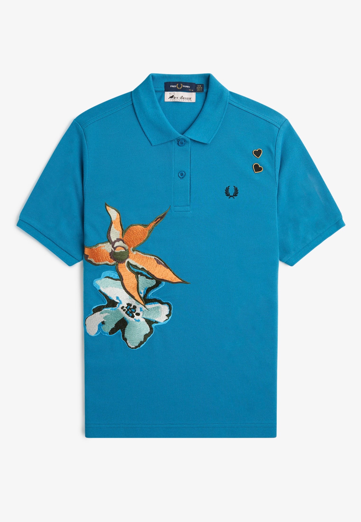 Fred Perry x Amy Winehouse - Embroidered Runaway Bay Ocean - Polo | Women-Image