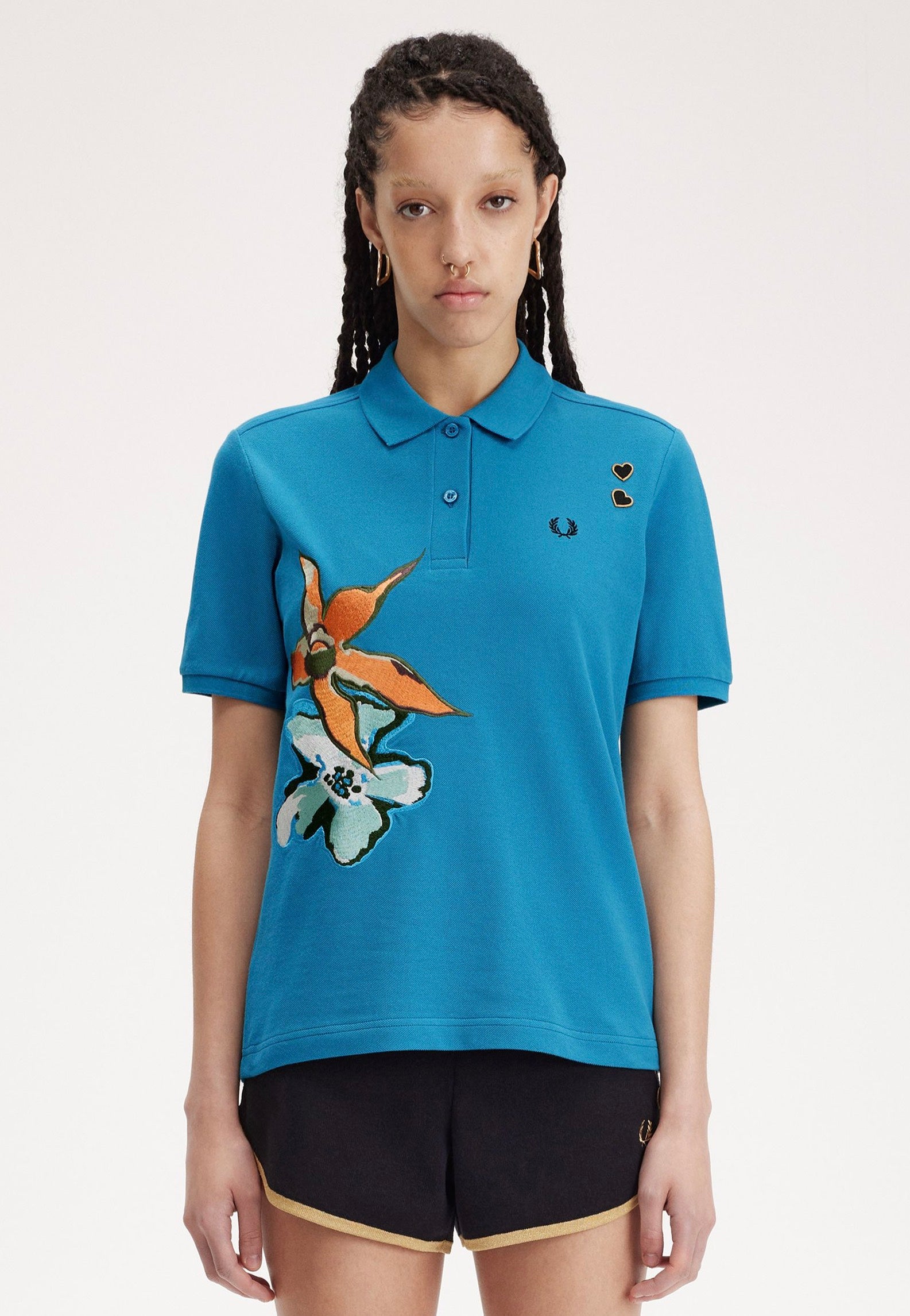 Fred Perry x Amy Winehouse - Embroidered Runaway Bay Ocean - Polo | Women-Image