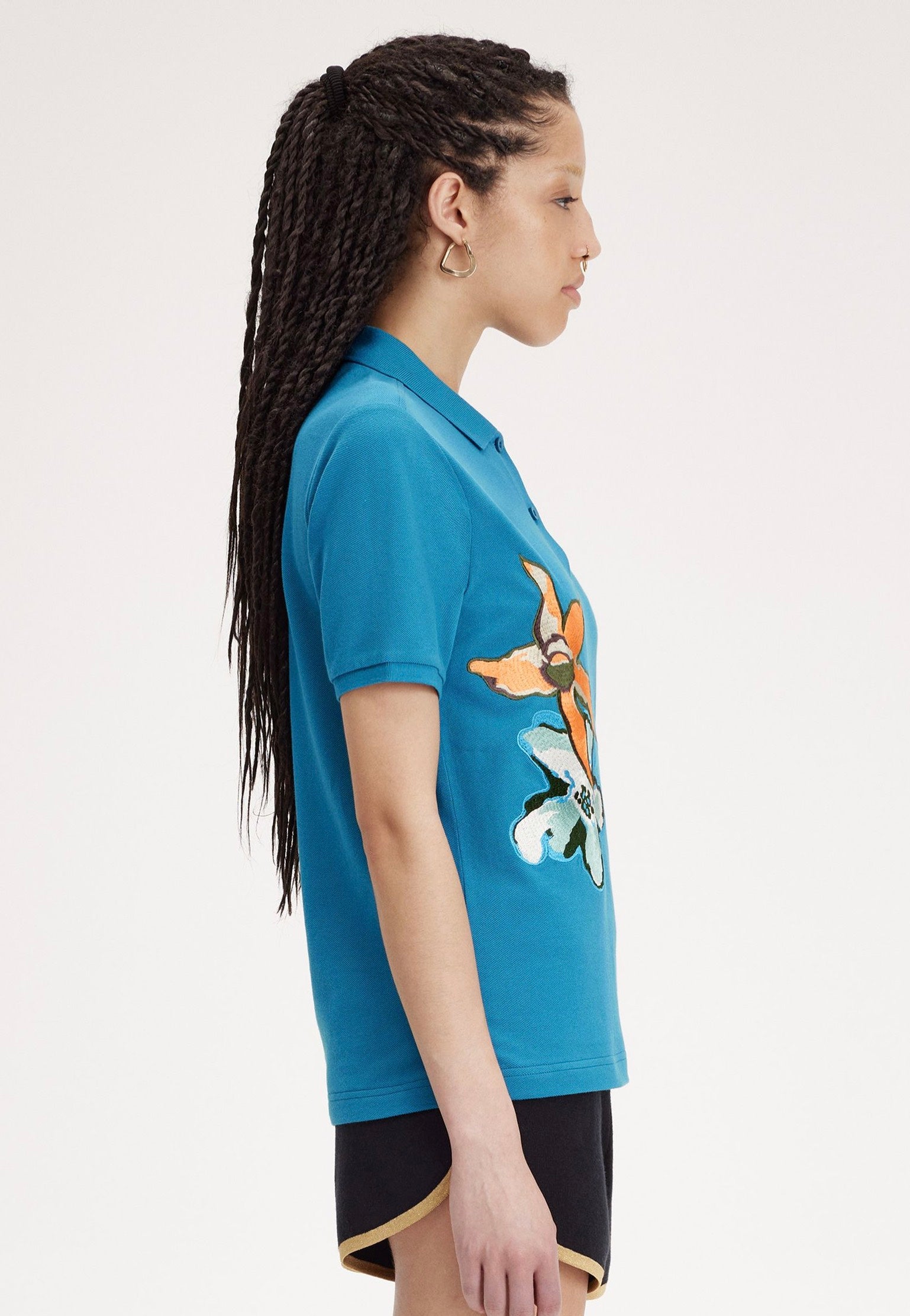 Fred Perry x Amy Winehouse - Embroidered Runaway Bay Ocean - Polo | Women-Image