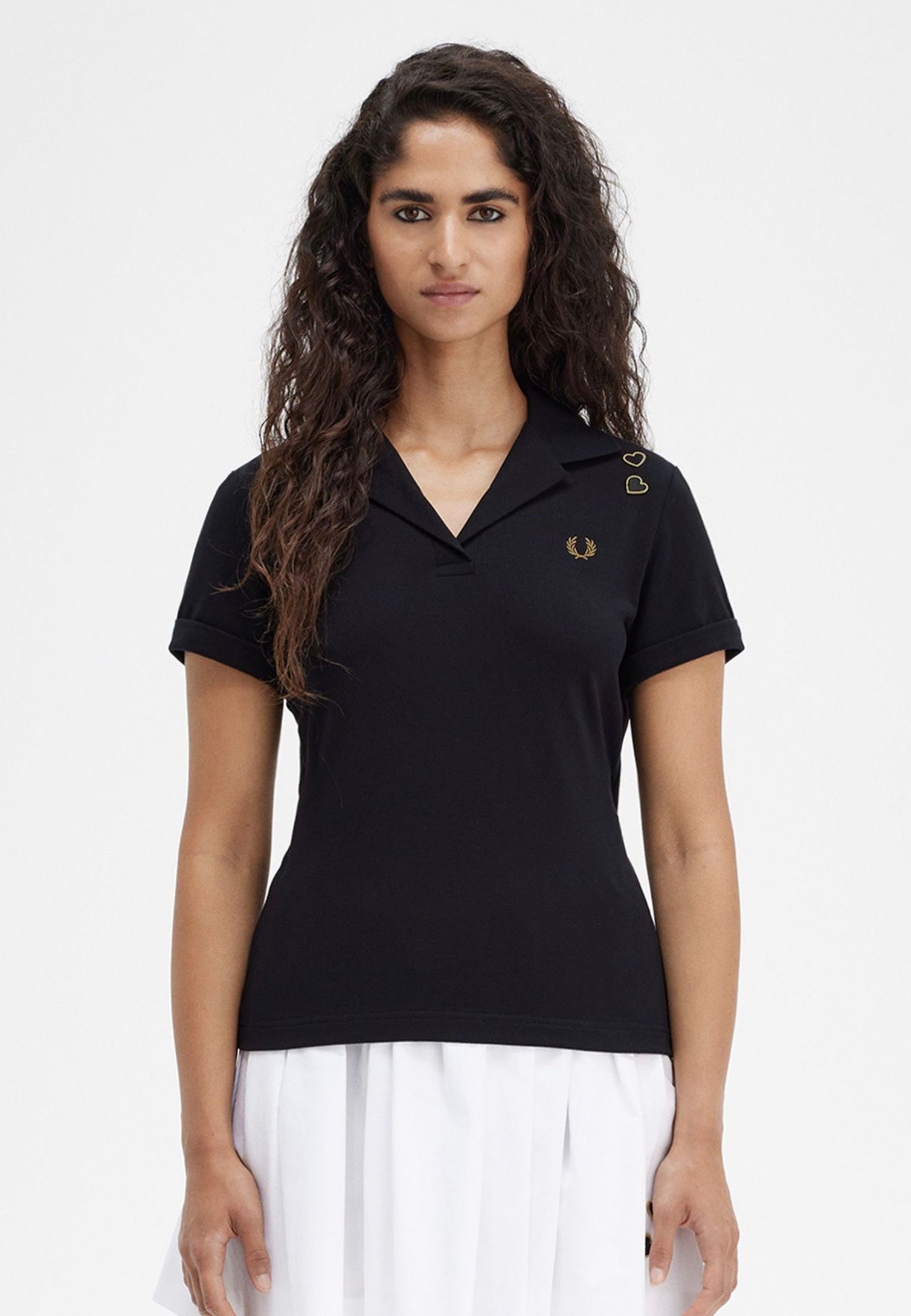 Fred Perry x Amy Winehouse - Tie Back Black - Polo | Women-Image