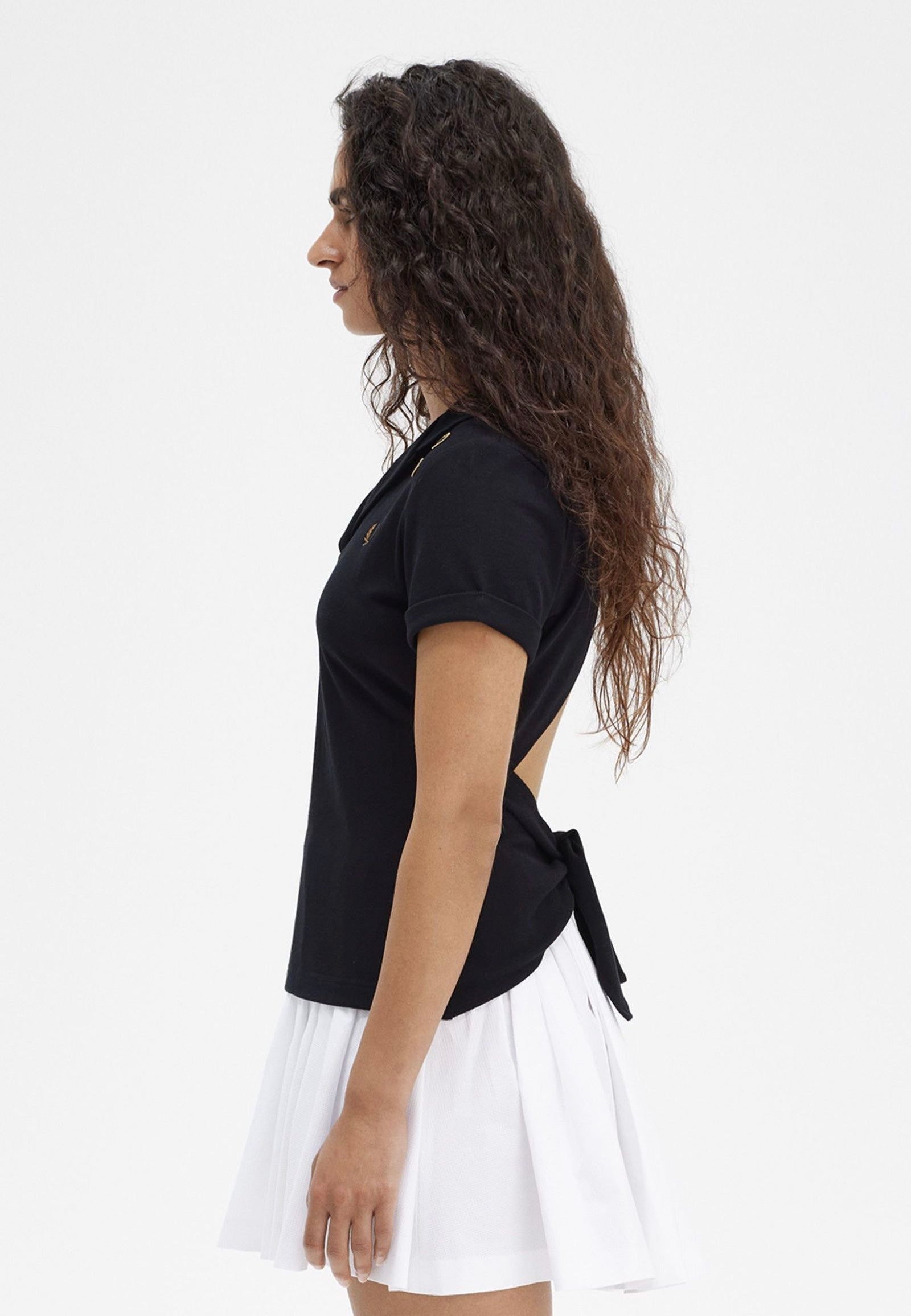 Fred Perry x Amy Winehouse - Tie Back Black - Polo | Women-Image