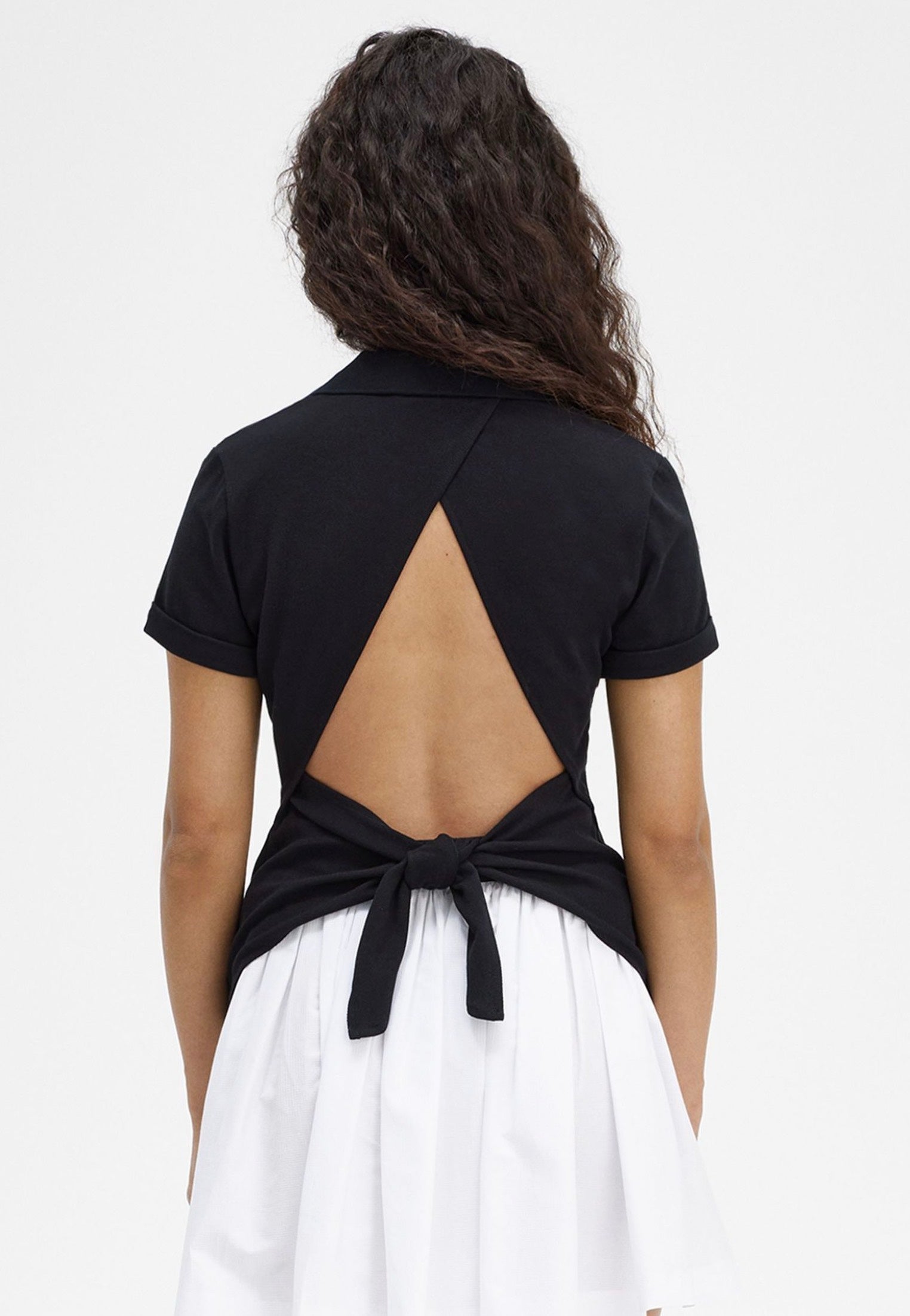 Fred Perry x Amy Winehouse - Tie Back Black - Polo | Women-Image