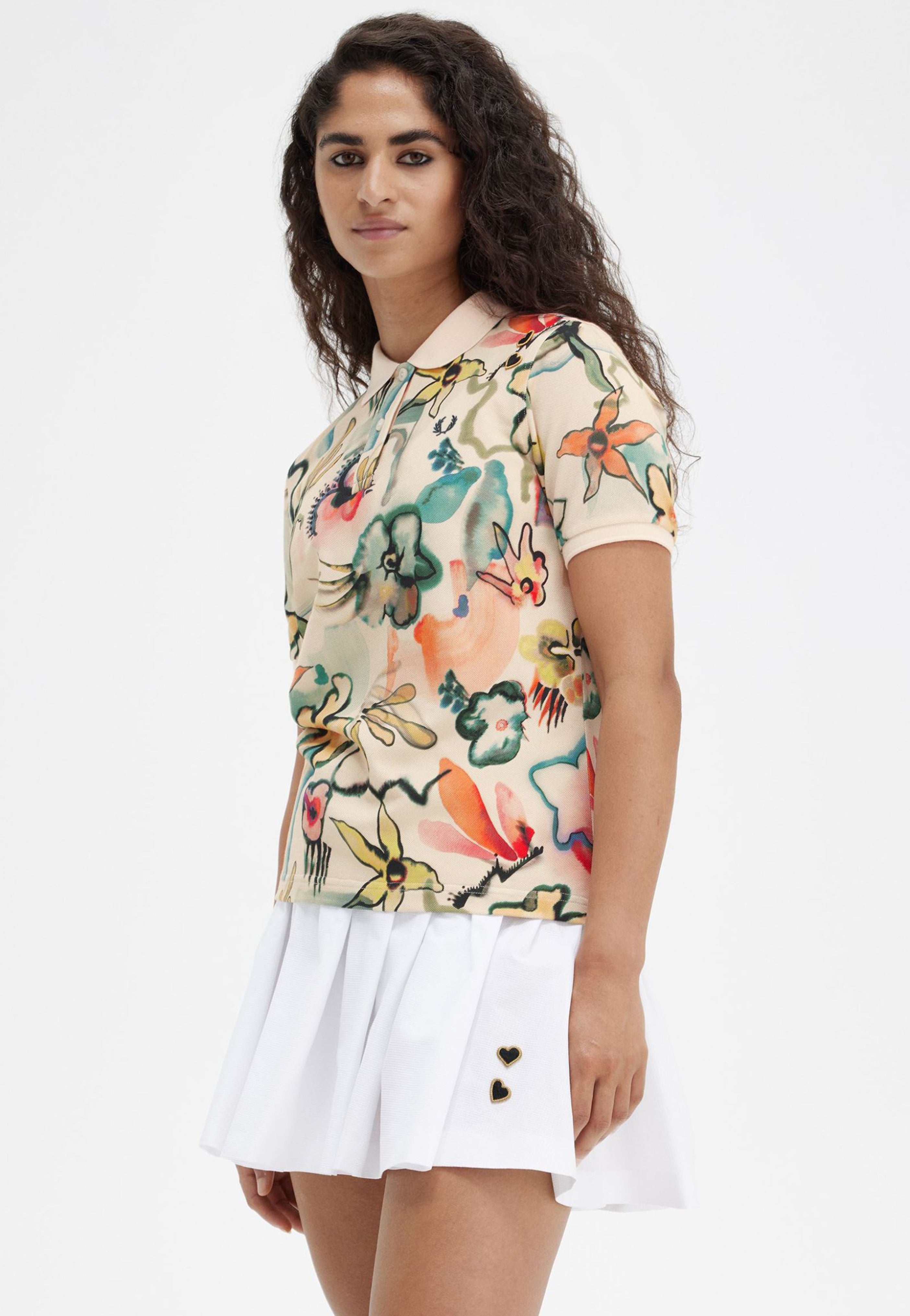 Fred Perry x Amy Winehouse - Printed Silky Peach - Polo | Women-Image