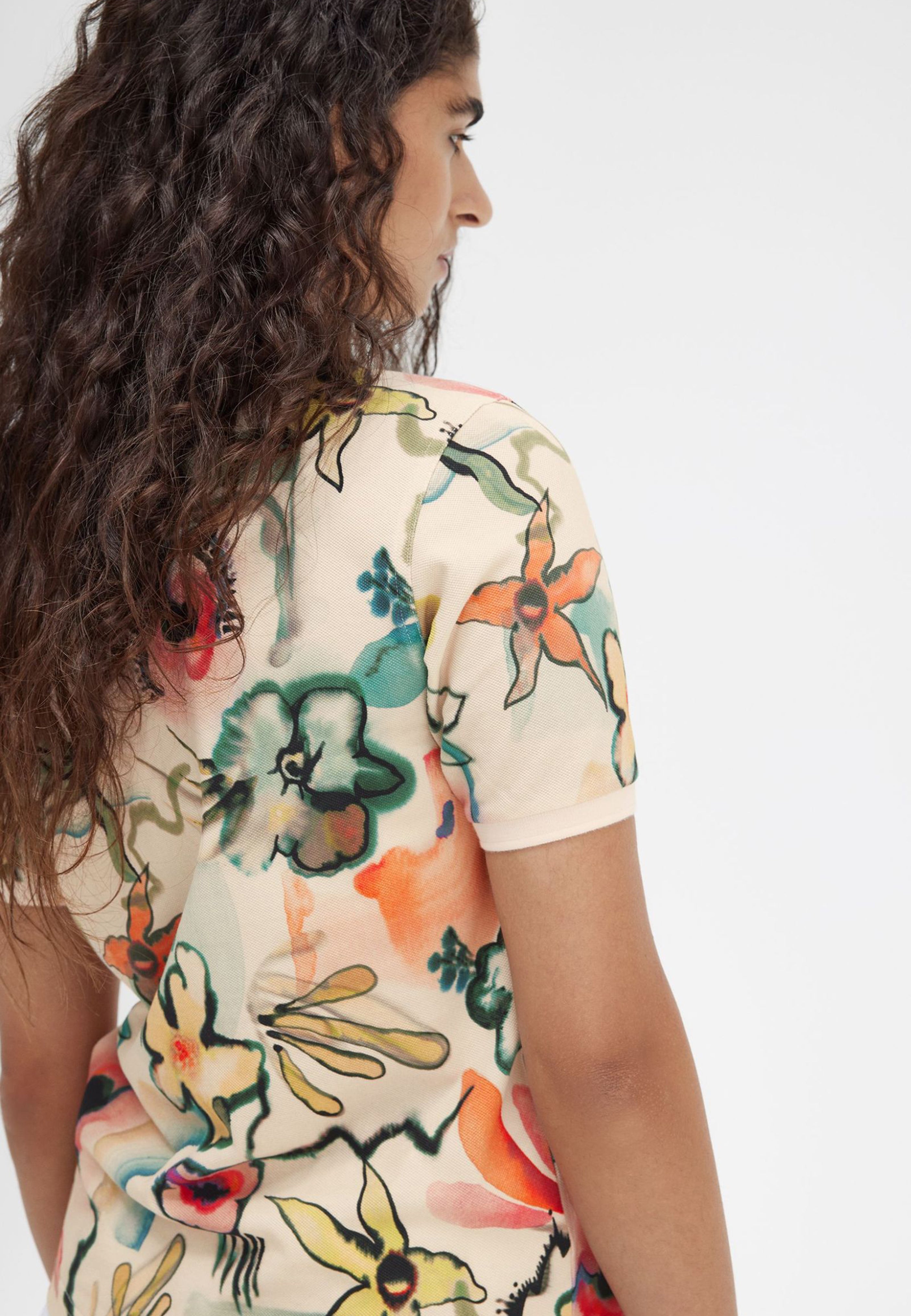 Fred Perry x Amy Winehouse - Printed Silky Peach - Polo | Women-Image