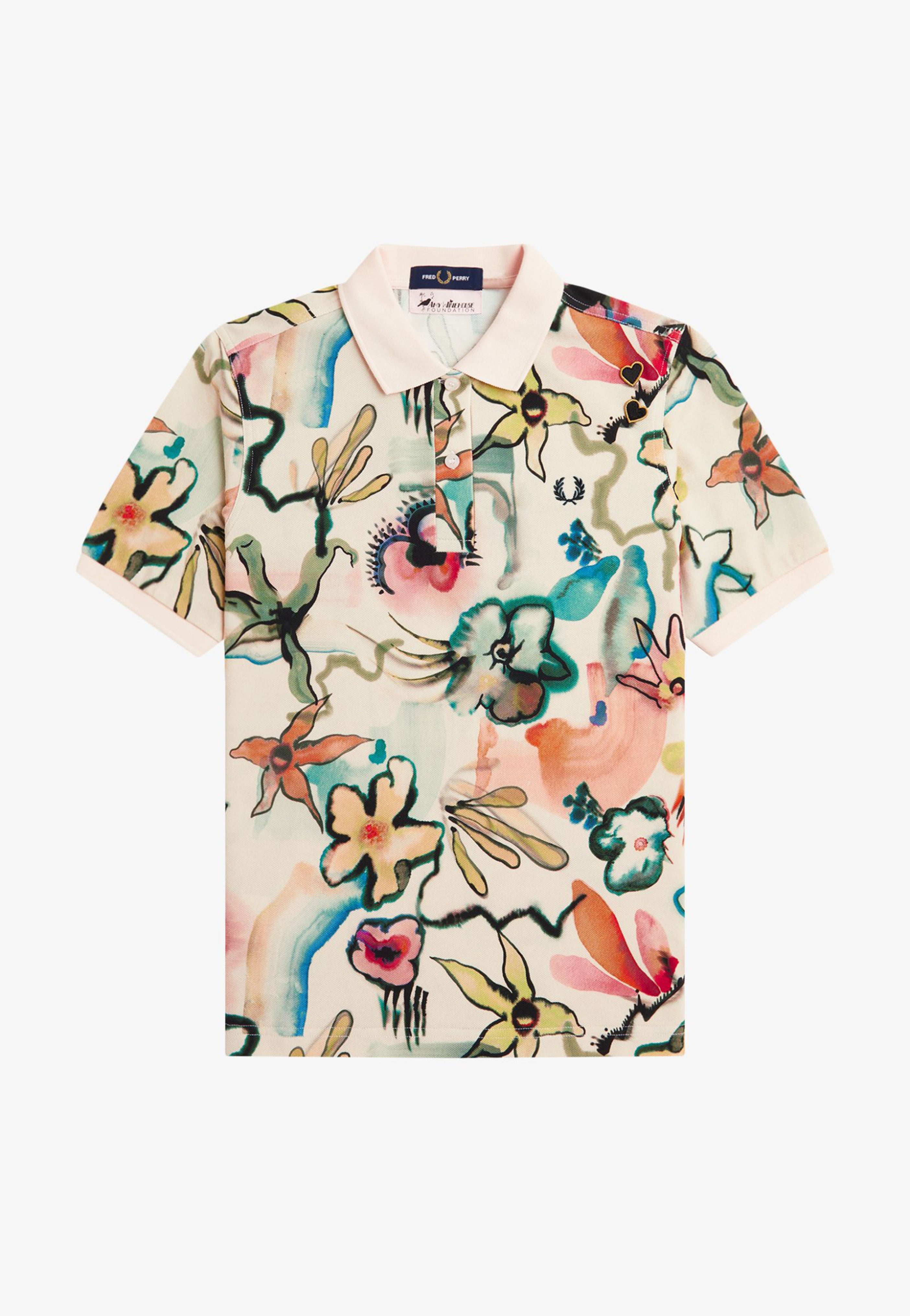 Fred Perry x Amy Winehouse - Printed Silky Peach - Polo | Women-Image