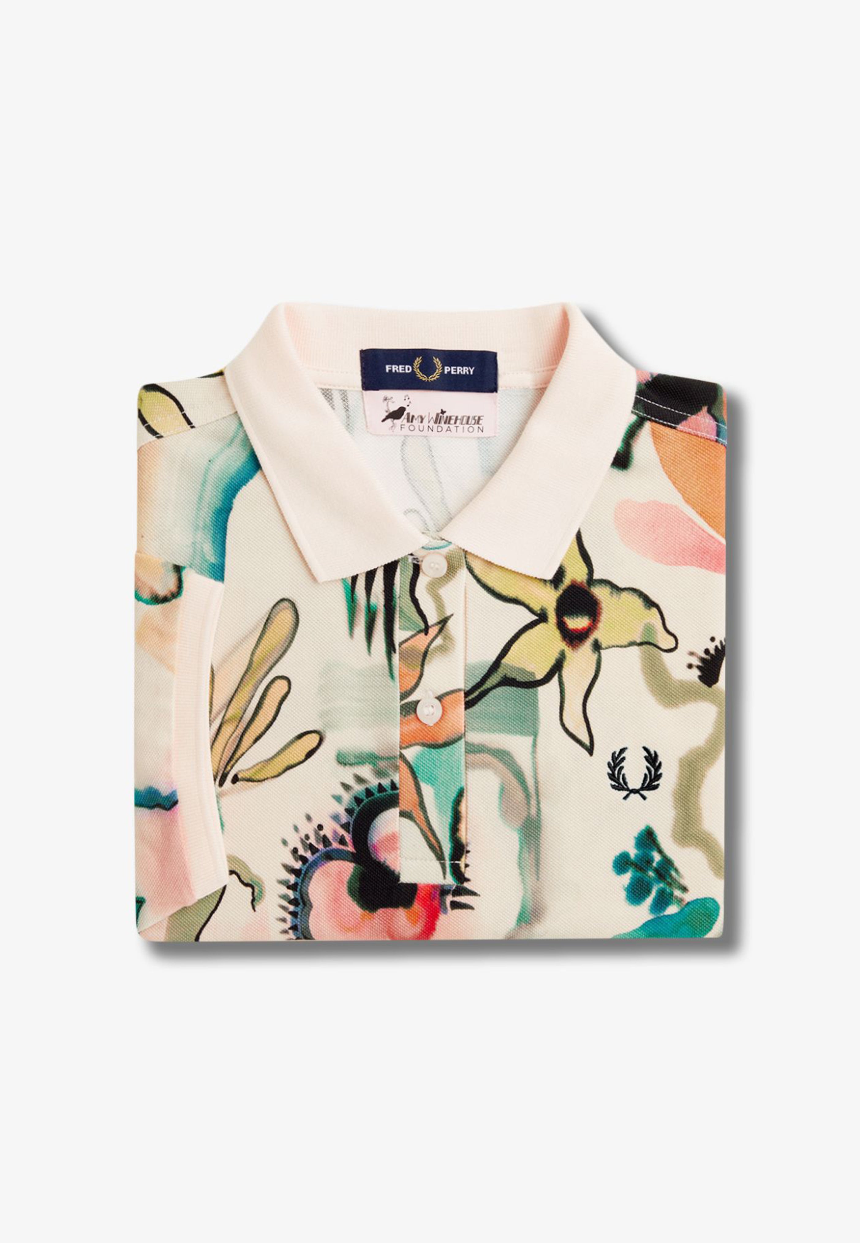 Fred Perry x Amy Winehouse - Printed Silky Peach - Polo | Women-Image