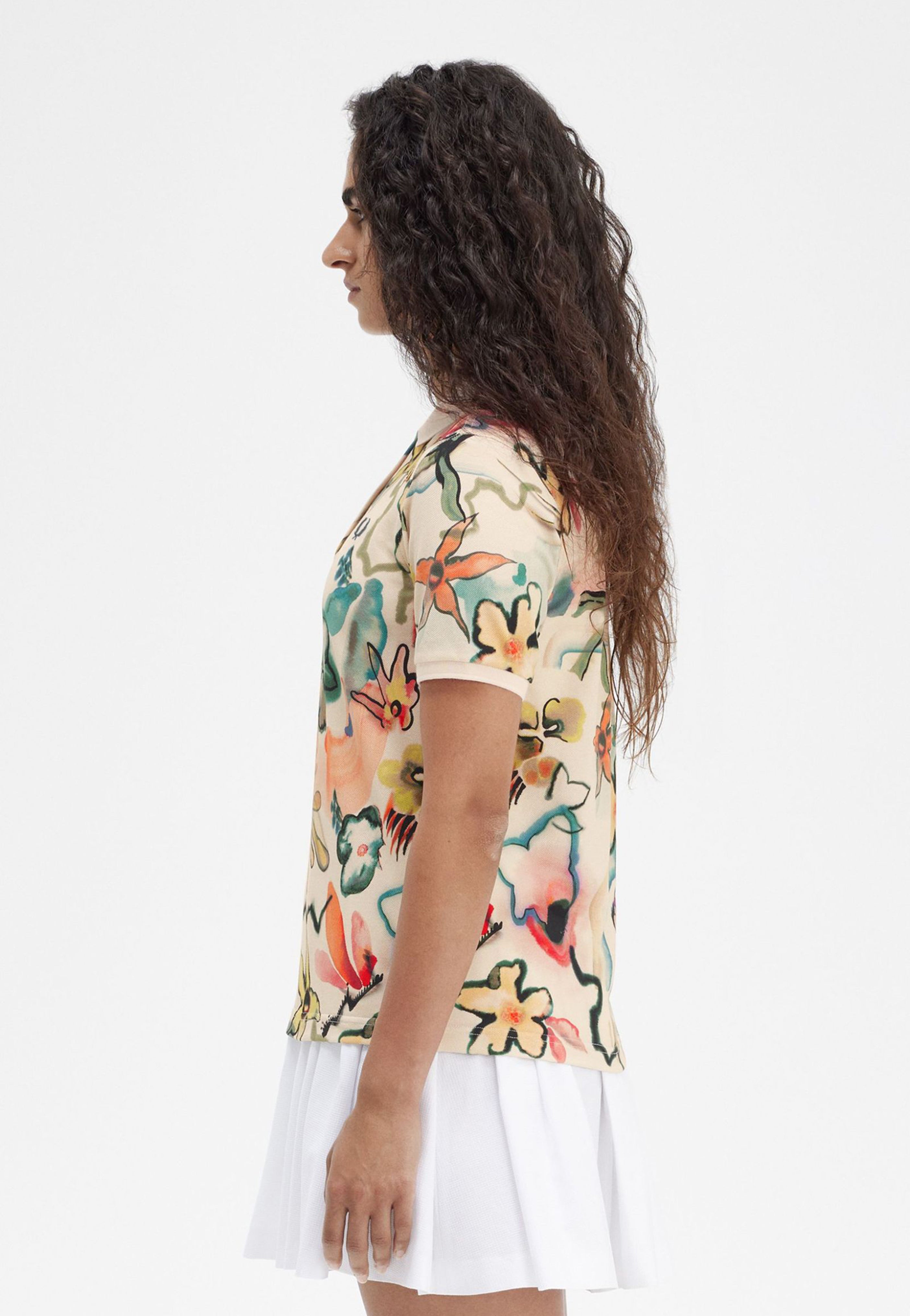 Fred Perry x Amy Winehouse - Printed Silky Peach - Polo | Women-Image