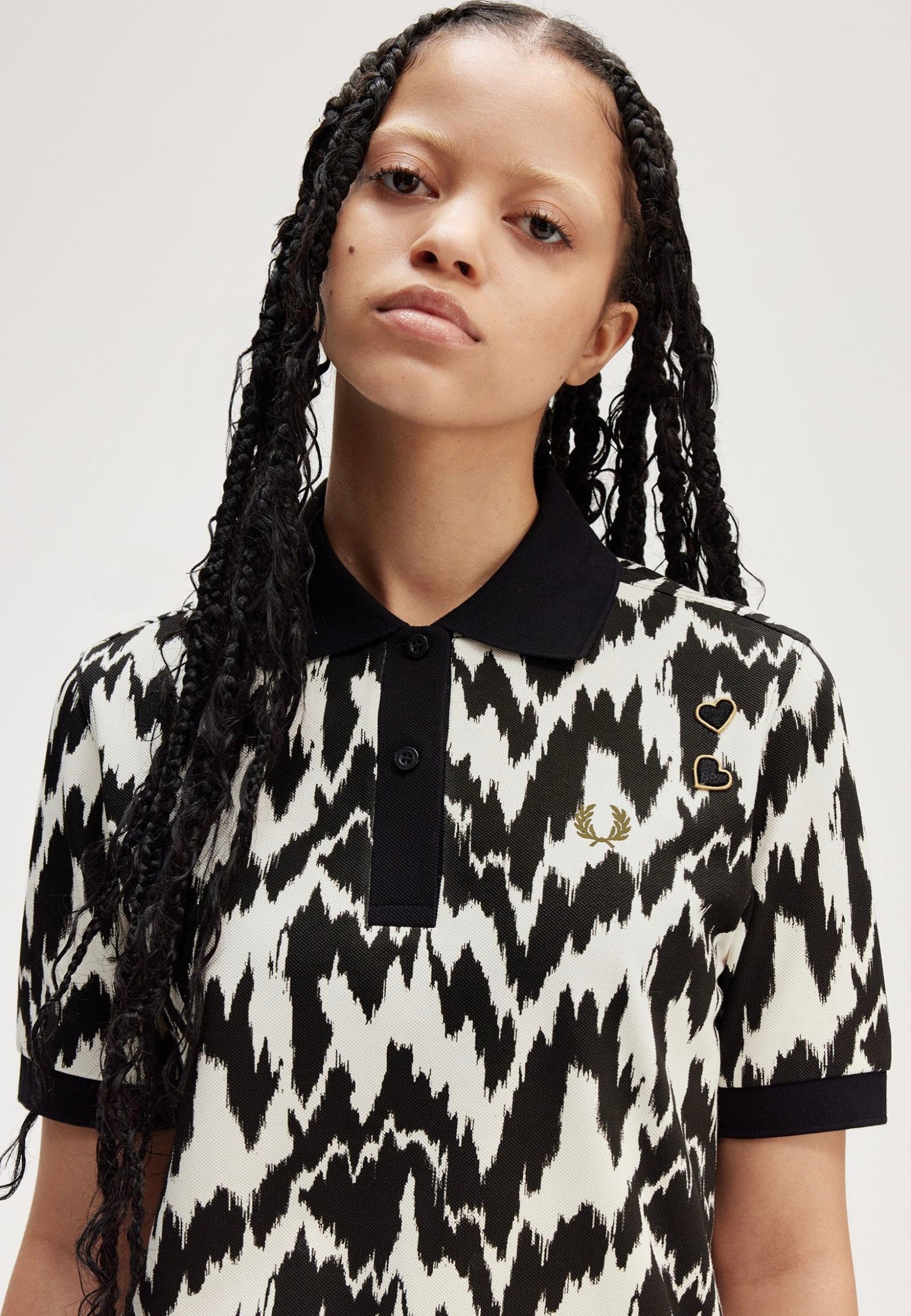 Fred Perry x Amy Winehouse - Animal Print Ecru - Polo | Women-Image