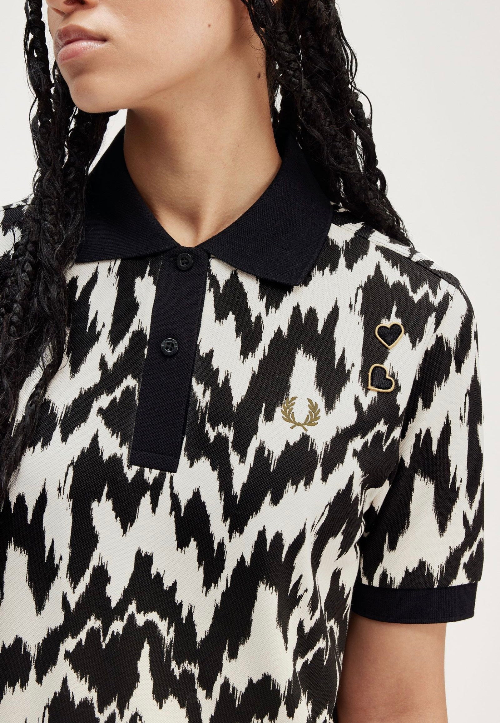 Fred Perry x Amy Winehouse - Animal Print Ecru - Polo | Women-Image