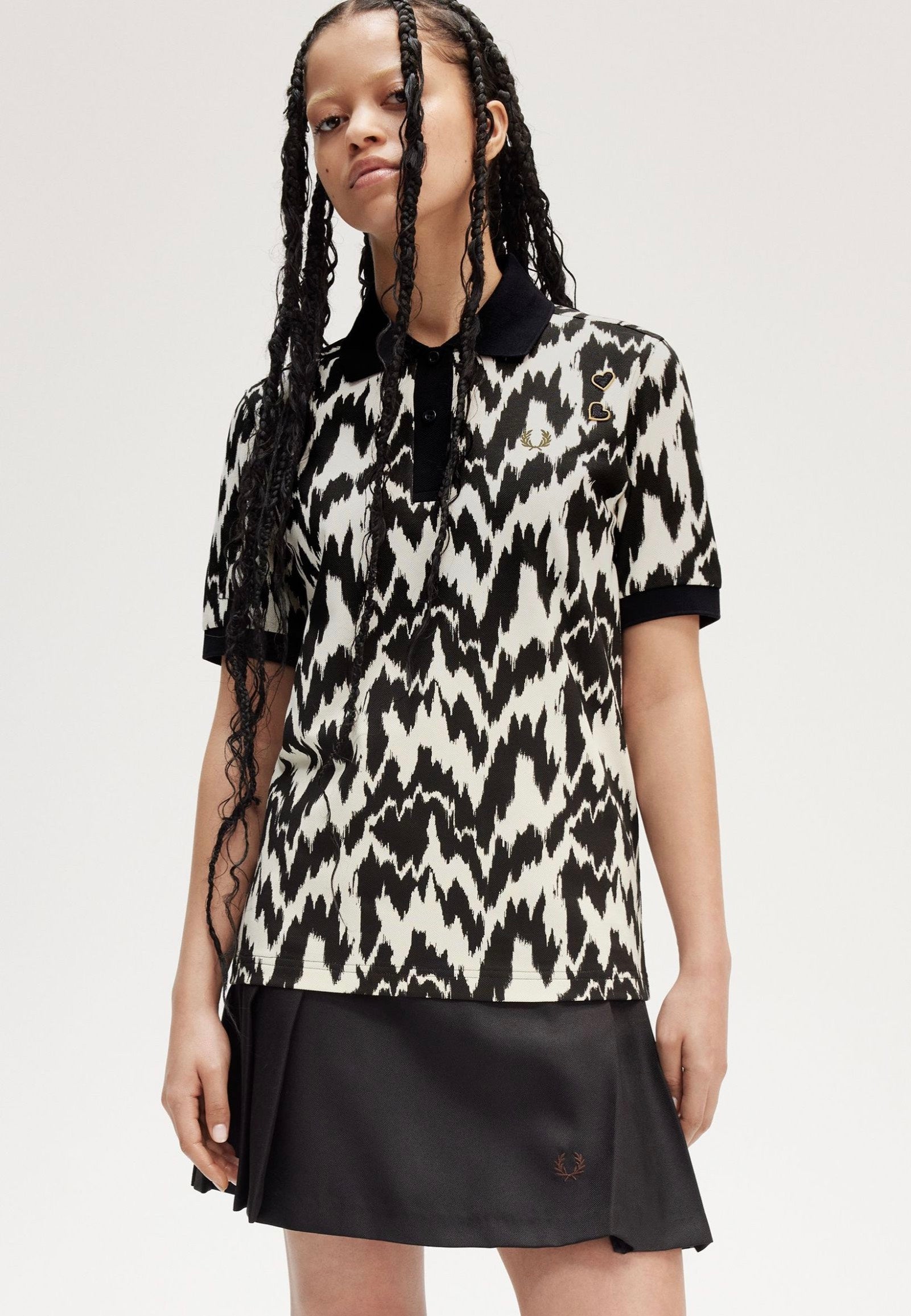 Fred Perry x Amy Winehouse - Animal Print Ecru - Polo | Women-Image