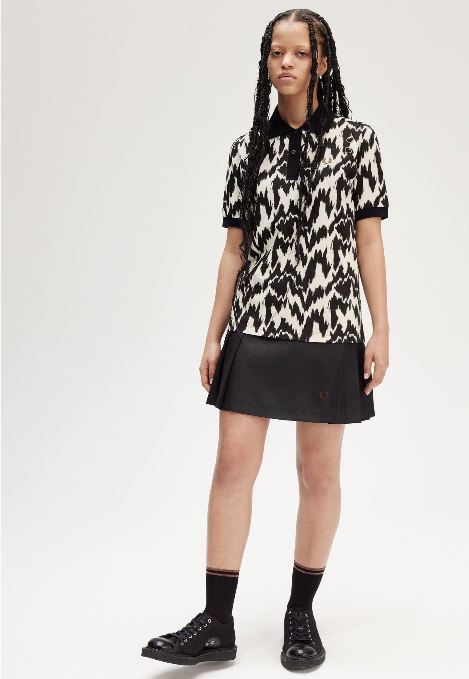 Fred Perry x Amy Winehouse - Animal Print Ecru - Polo | Women-Image