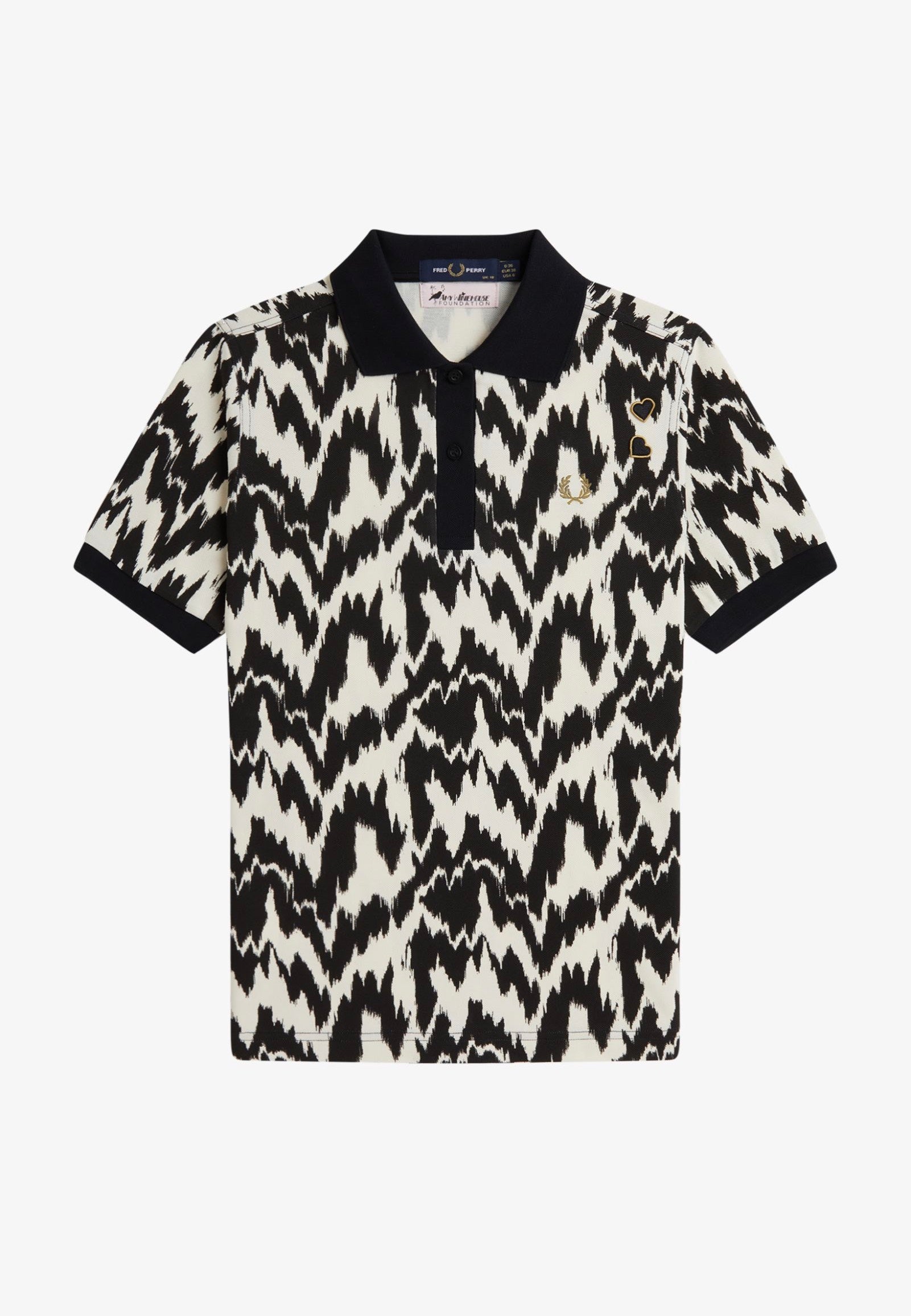 Fred Perry x Amy Winehouse - Animal Print Ecru - Polo | Women-Image