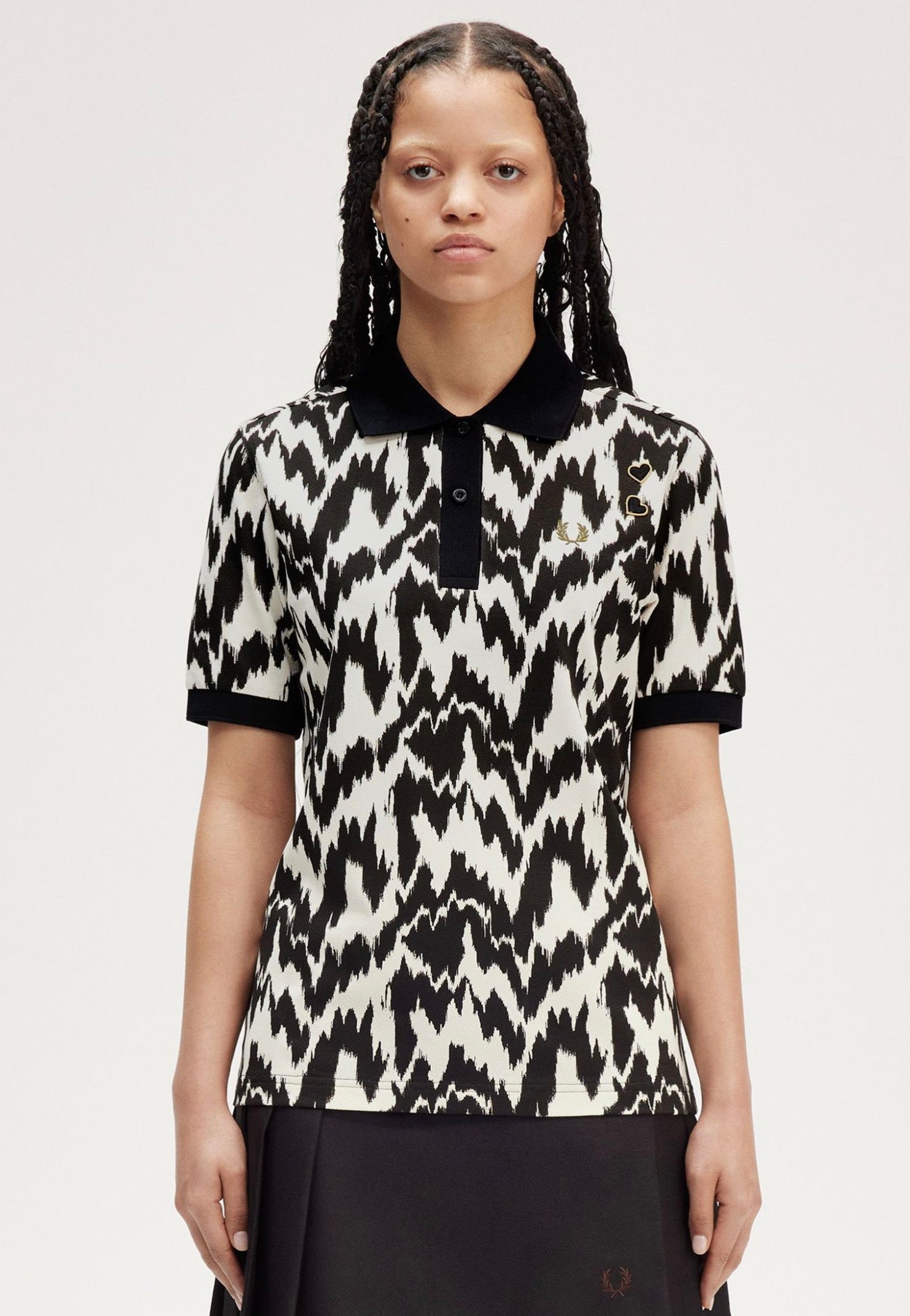 Fred Perry x Amy Winehouse - Animal Print Ecru - Polo | Women-Image