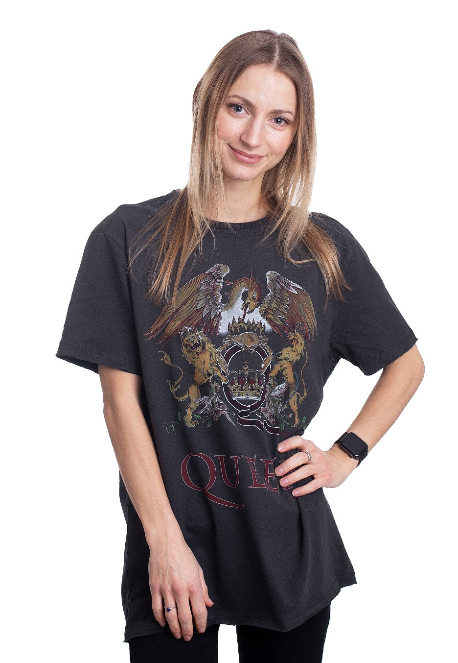 Queen - Coral Crest Charcoal - T-Shirt | Women-Image