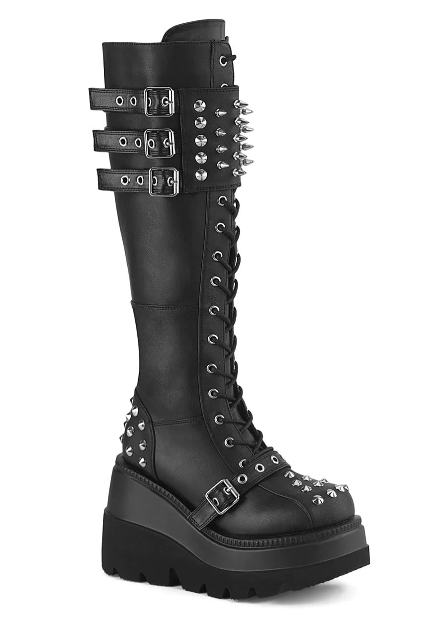 DemoniaCult - Shaker 225 Black Vegan Leather - Girl Shoes | Women-Image