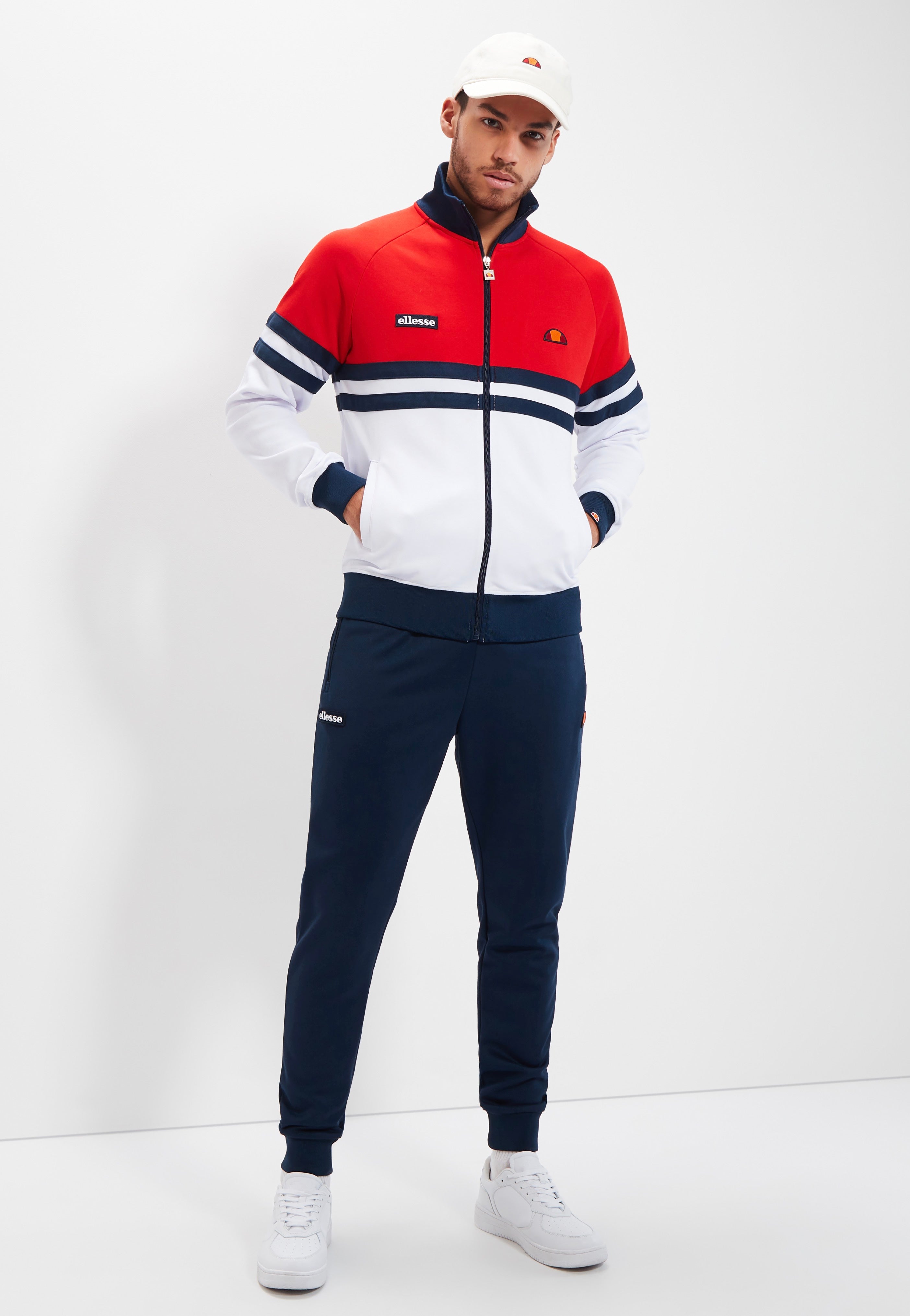 Ellesse - Rimini Red/White/Navy - Track Jacket | Men-Image