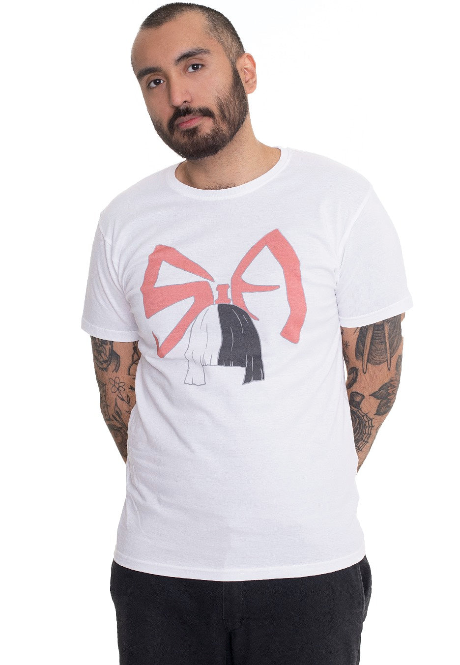 Sia - Bow Logo White - T-Shirt | Men-Image