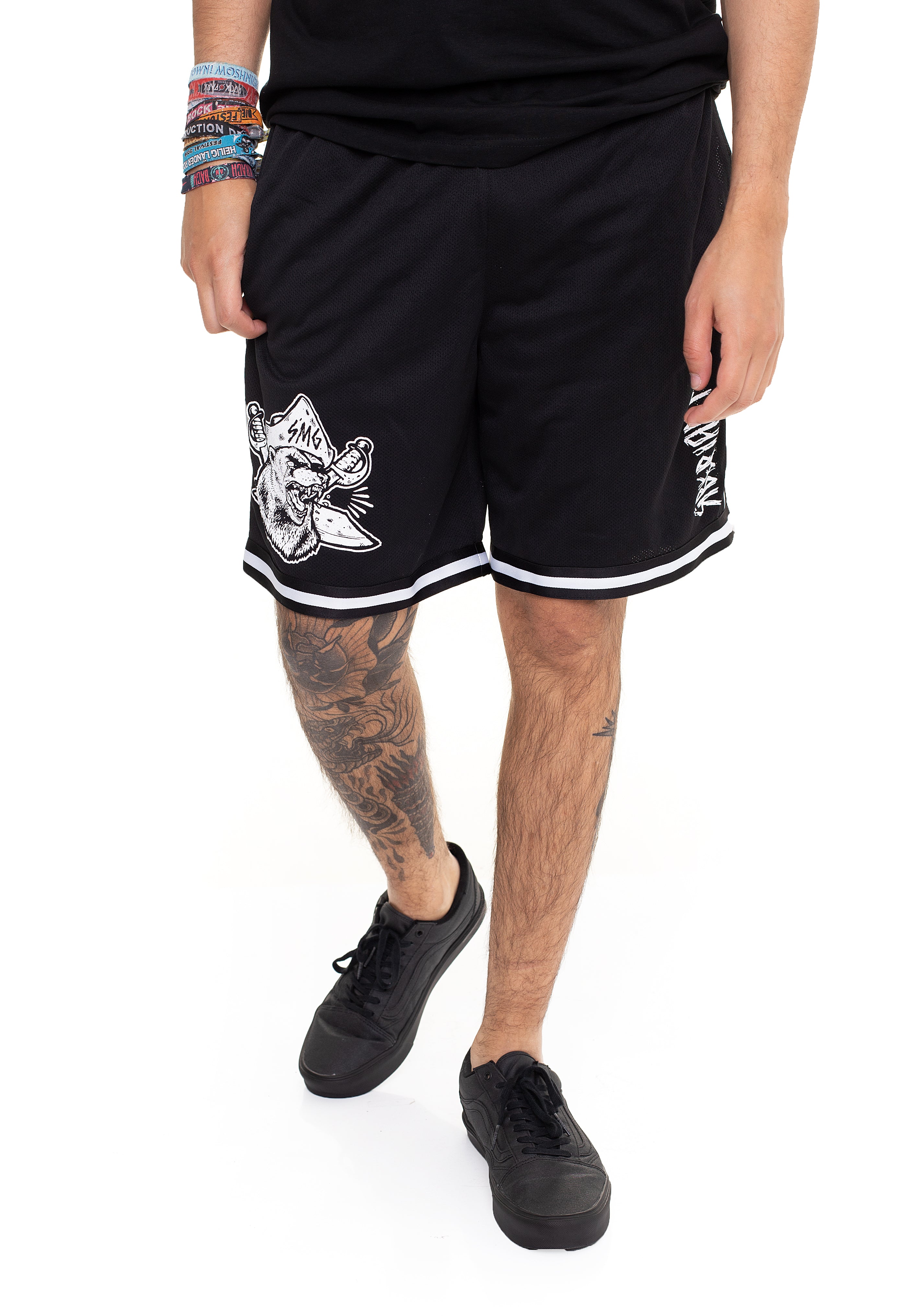 Siberian Meat Grinder - Pirate Bear Striped - Shorts | Men-Image