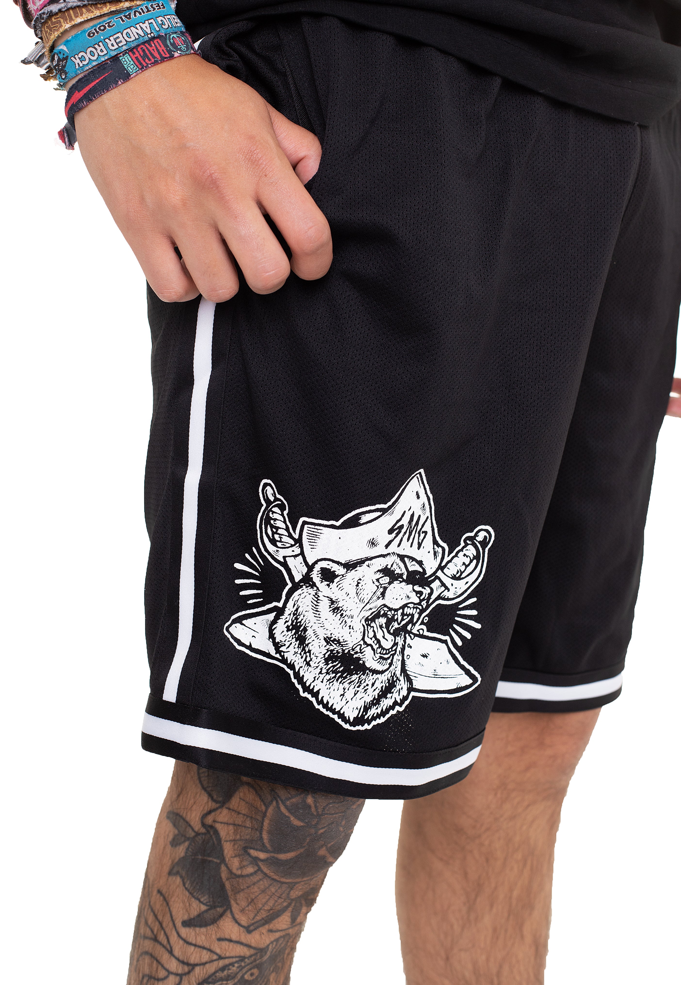 Siberian Meat Grinder - Pirate Bear Striped - Shorts | Men-Image