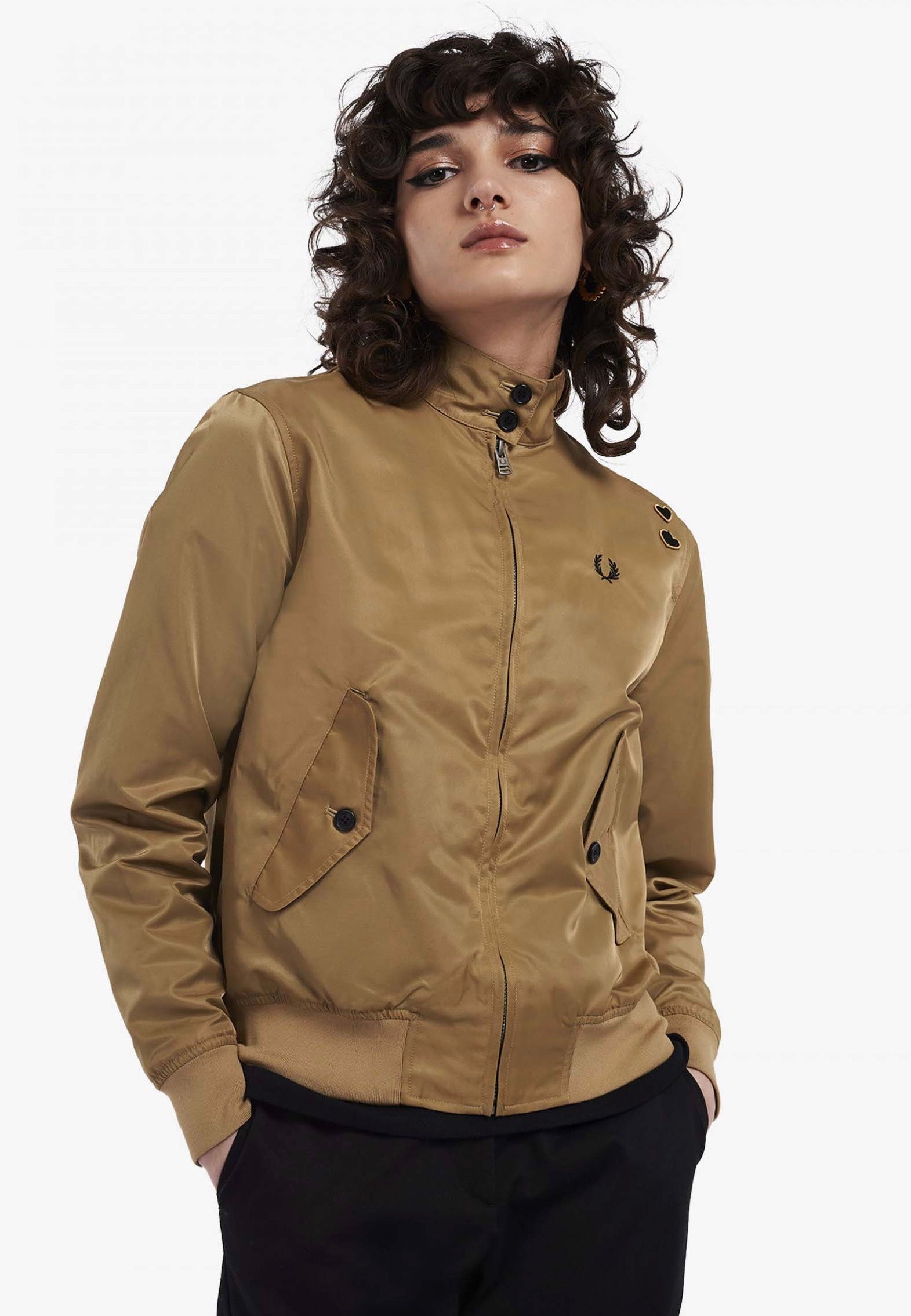 Fred Perry x Amy Winehouse - Printed Lining Warm Stone - Jacket | Women-Image