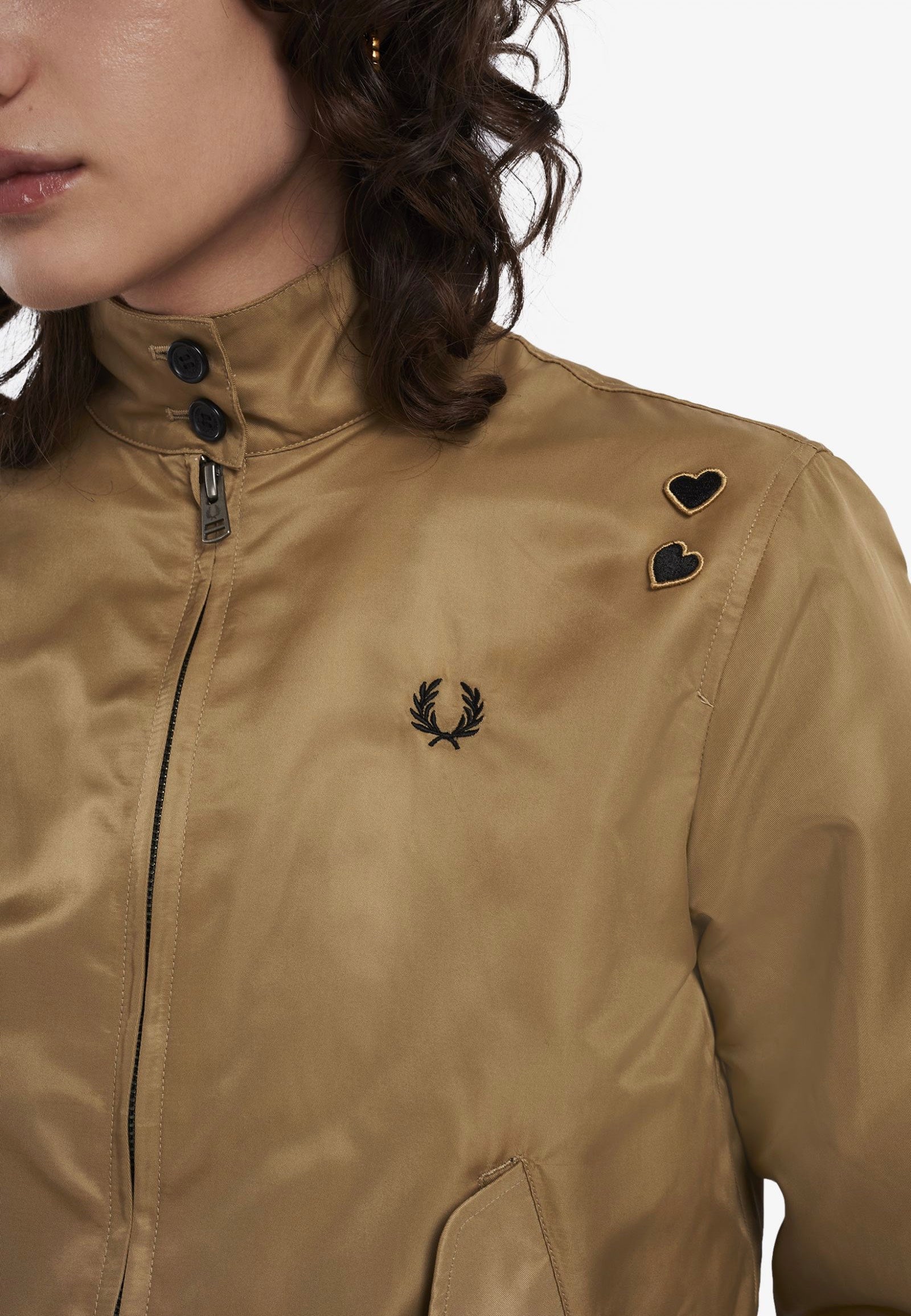 Fred Perry x Amy Winehouse - Printed Lining Warm Stone - Jacket | Women-Image