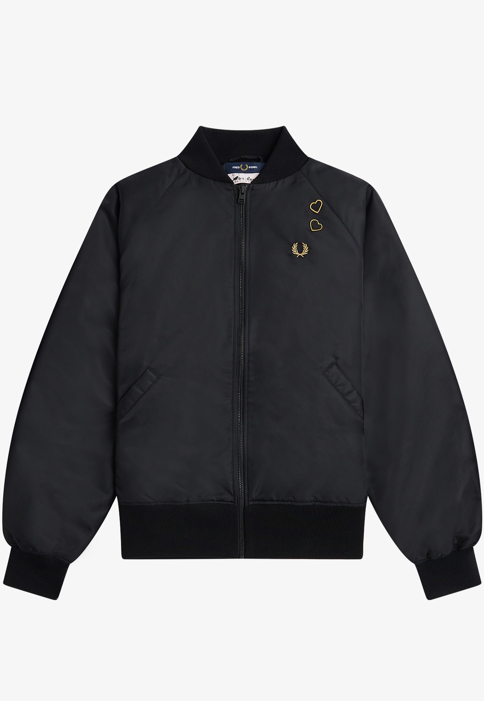 Fred Perry x Amy Winehouse - Embroidered Bomber Black - Jacket | Women-Image