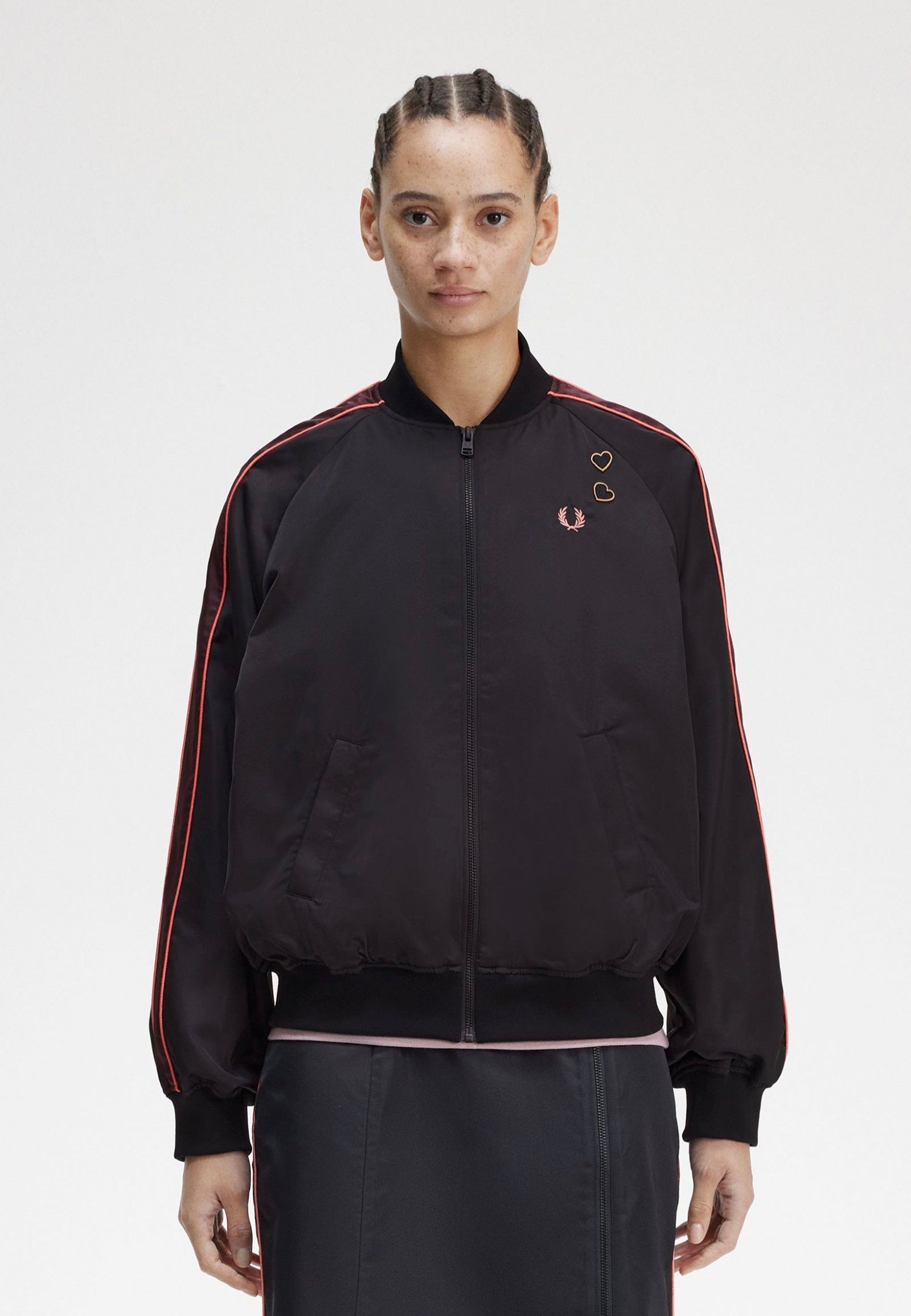 Fred Perry x Amy Winehouse - Printed Lining Bomber Black - Jacket | Women-Image