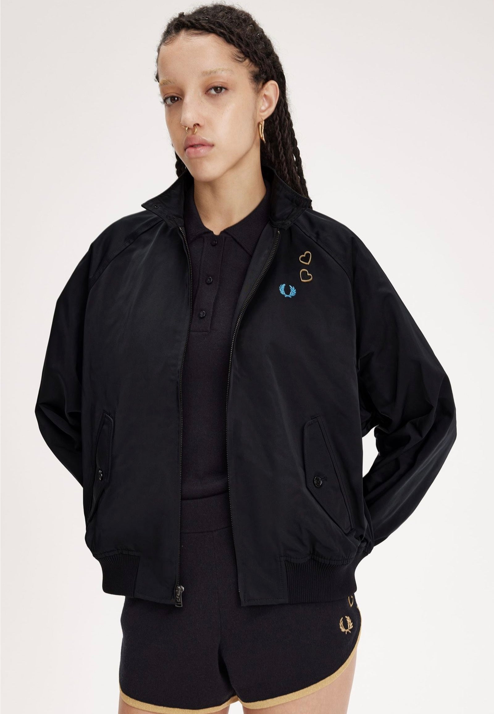 Fred Perry x Amy Winehouse - Laurel Wreath Zip Through Black - Jacket | Women-Image