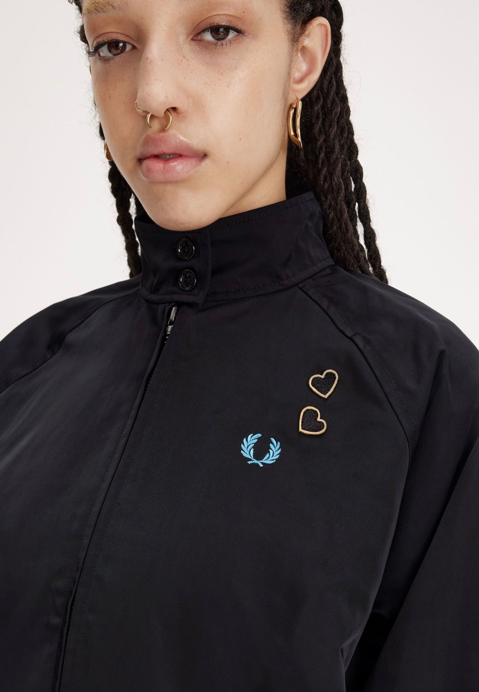 Fred Perry x Amy Winehouse - Laurel Wreath Zip Through Black - Jacket | Women-Image