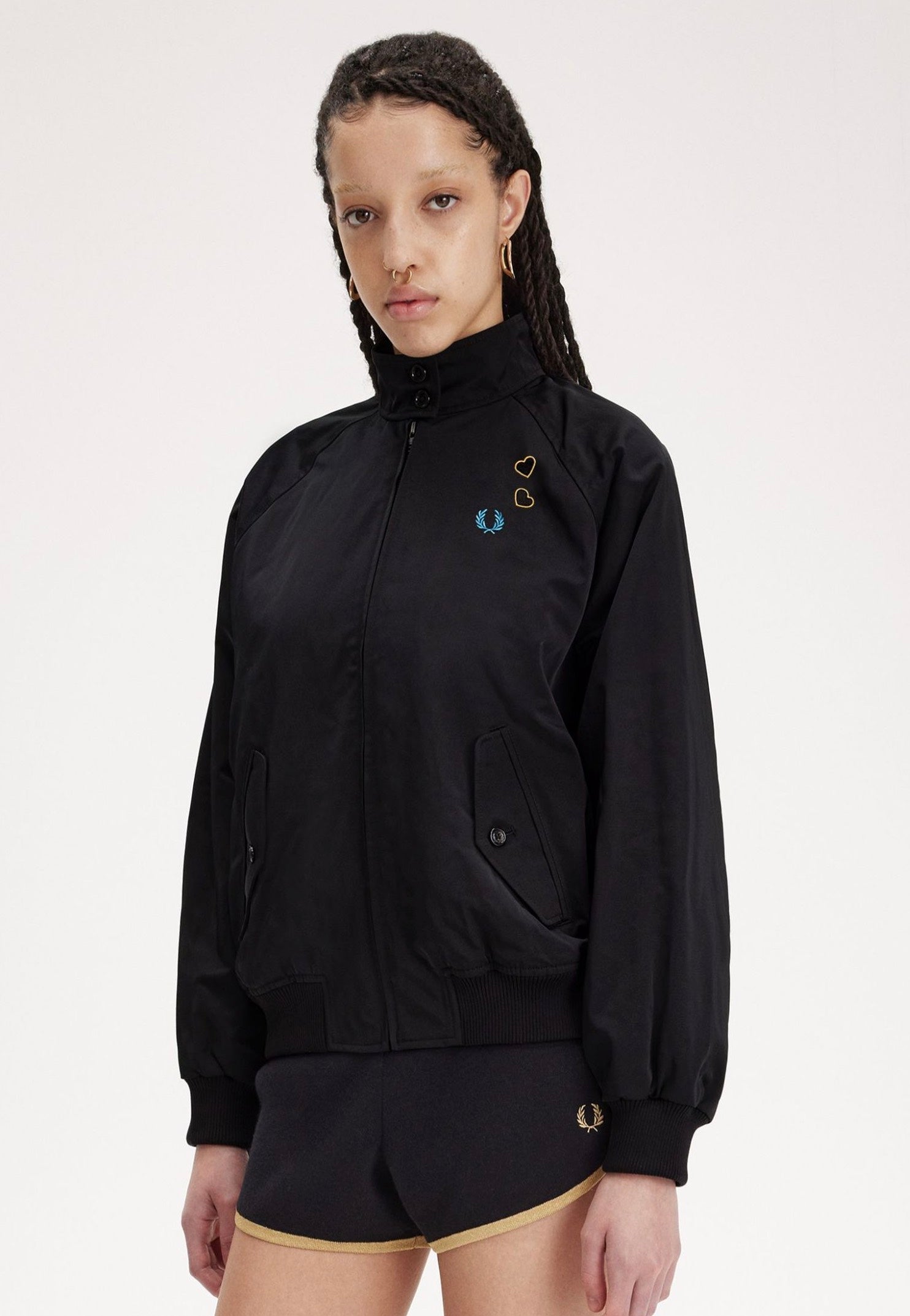 Fred Perry x Amy Winehouse - Laurel Wreath Zip Through Black - Jacket | Women-Image