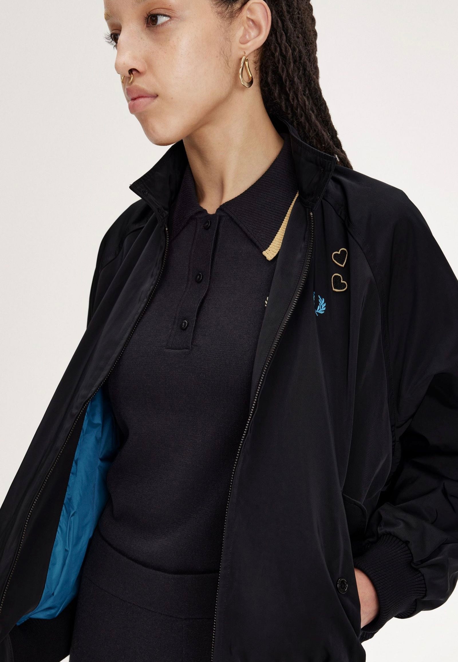 Fred Perry x Amy Winehouse - Laurel Wreath Zip Through Black - Jacket | Women-Image