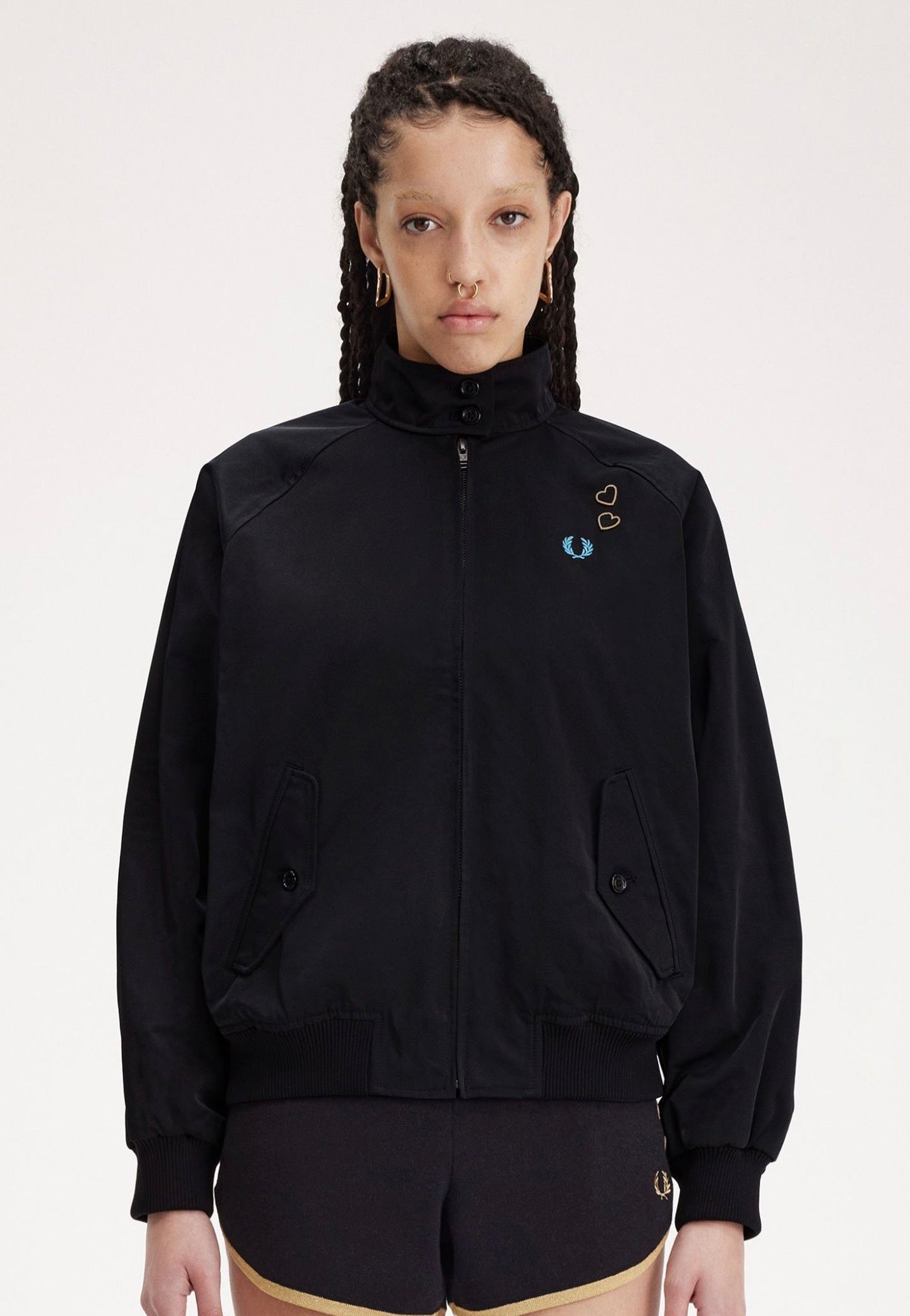 Fred Perry x Amy Winehouse - Laurel Wreath Zip Through Black - Jacket | Women-Image