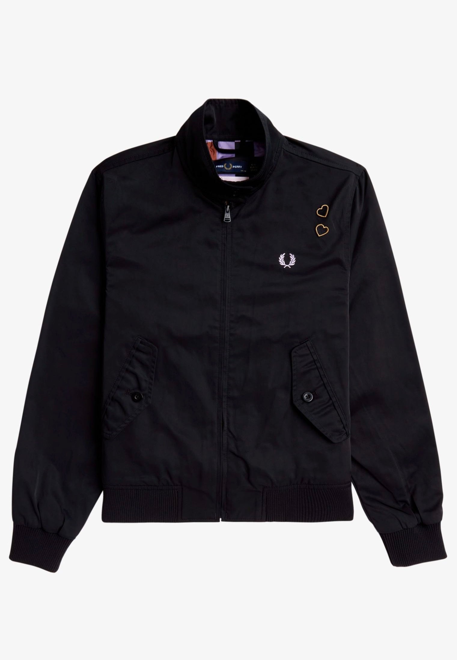 Fred Perry x Amy Winehouse - Zip Through Satin Black - Jacket | Women-Image