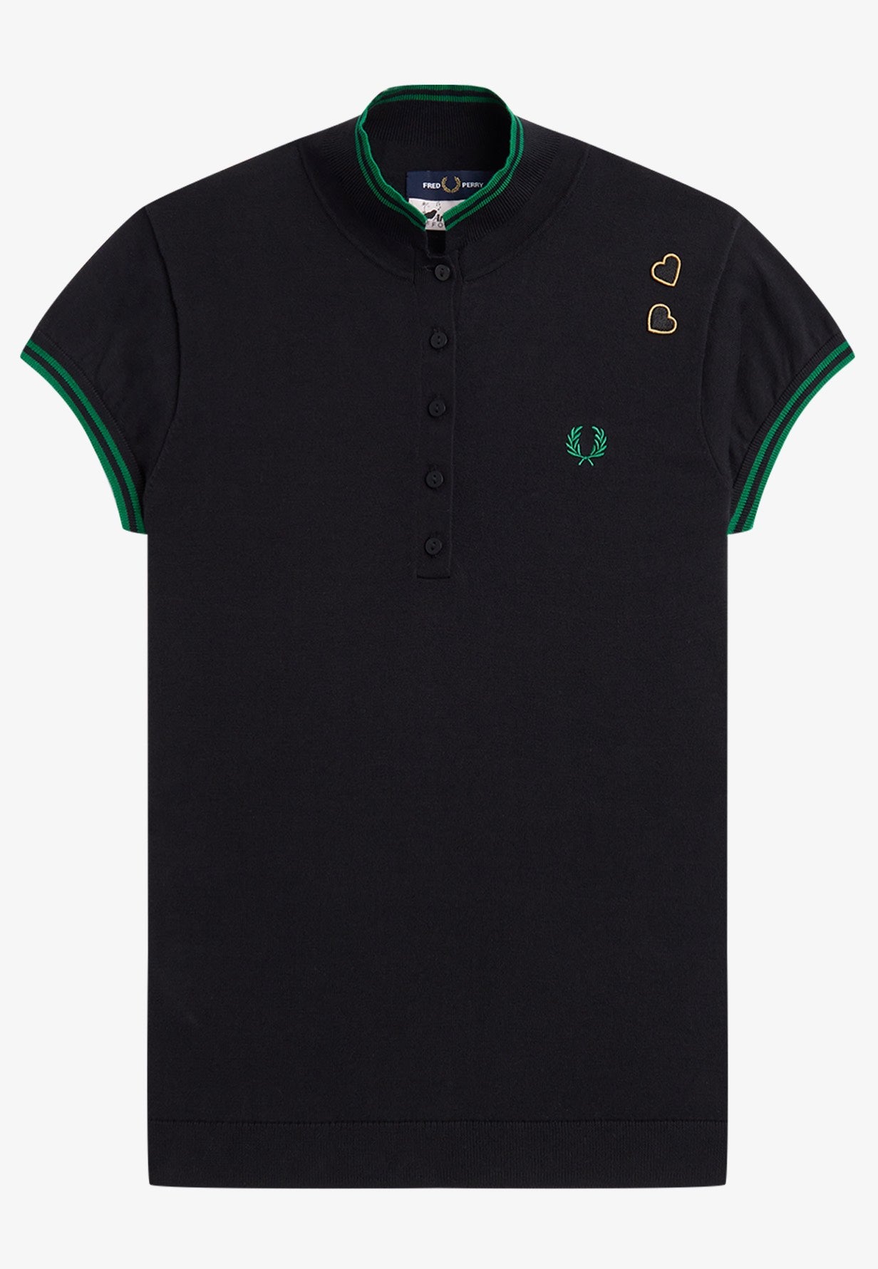 Fred Perry x Amy Winehouse - Knitted Black - Polo | Women-Image