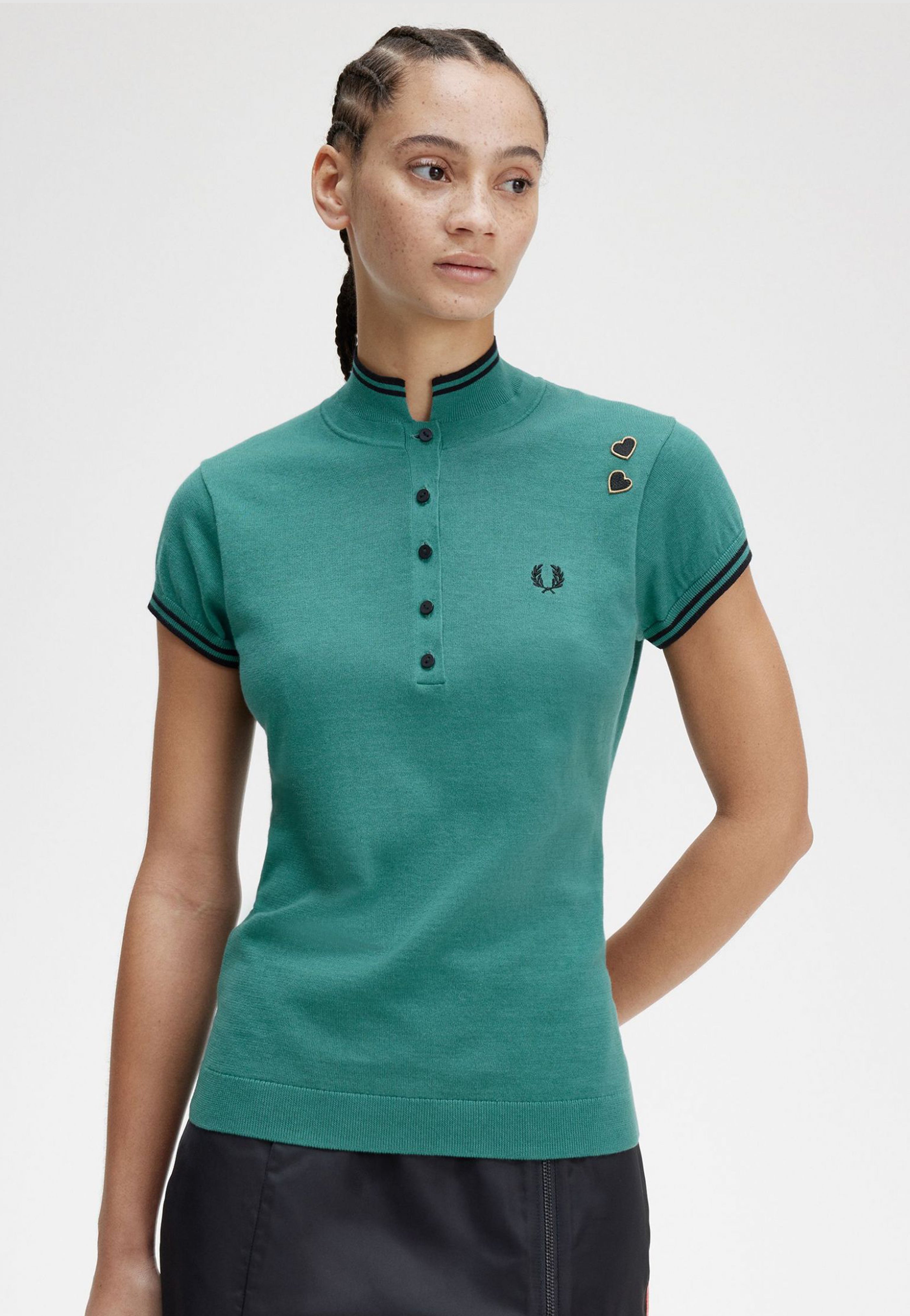 Fred Perry x Amy Winehouse - Knitted Deep Mint - Polo | Women-Image