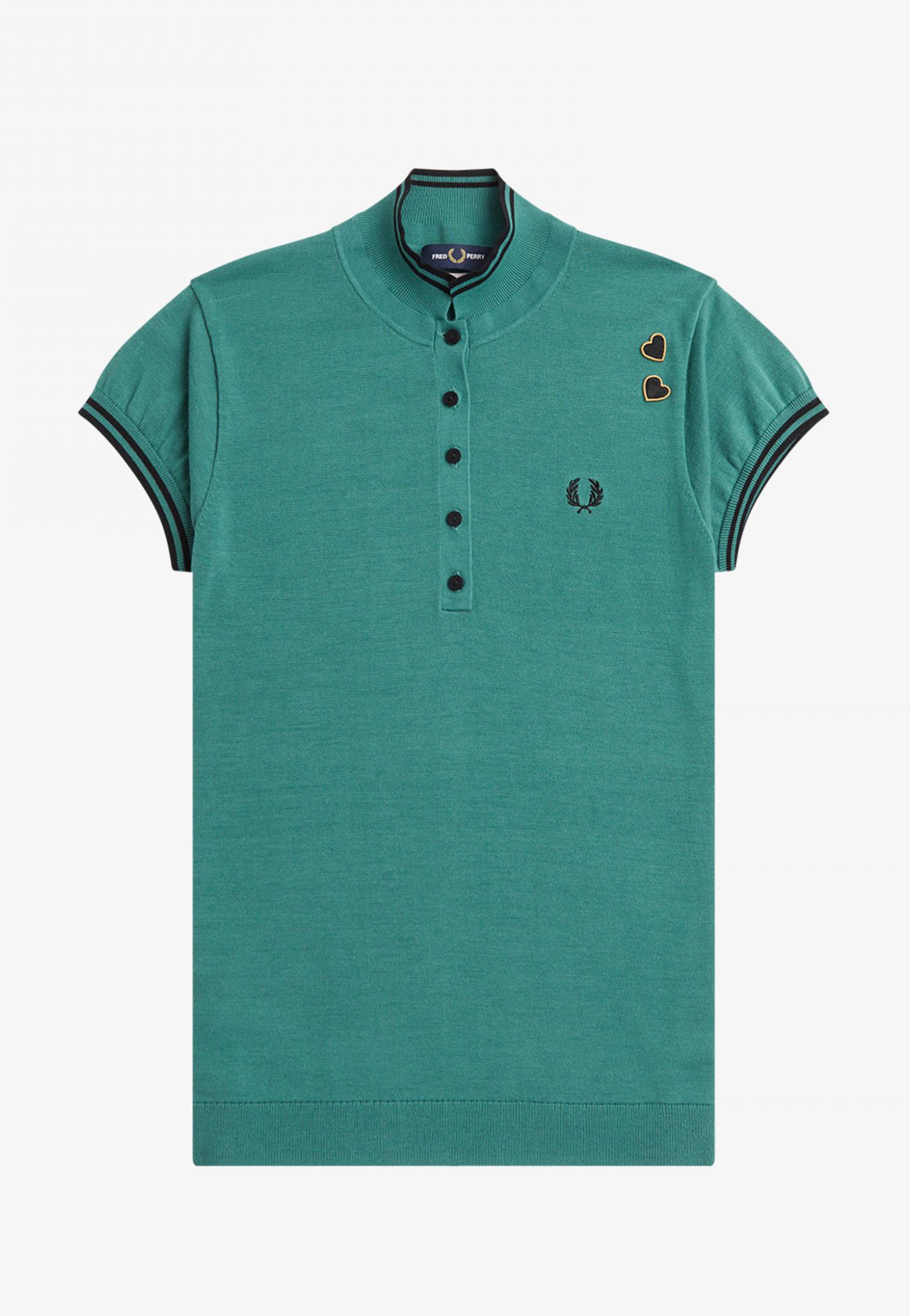 Fred Perry x Amy Winehouse - Knitted Deep Mint - Polo | Women-Image