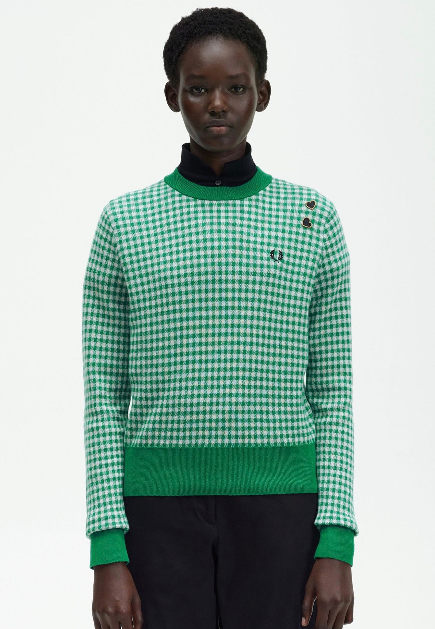 Fred Perry x Amy Winehouse - Gingham Fred Perry Green - Pullover | Women-Image