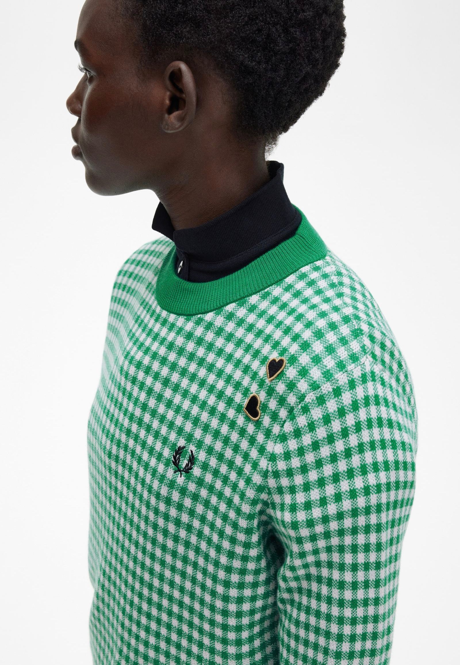 Fred Perry x Amy Winehouse - Gingham Fred Perry Green - Pullover | Women-Image