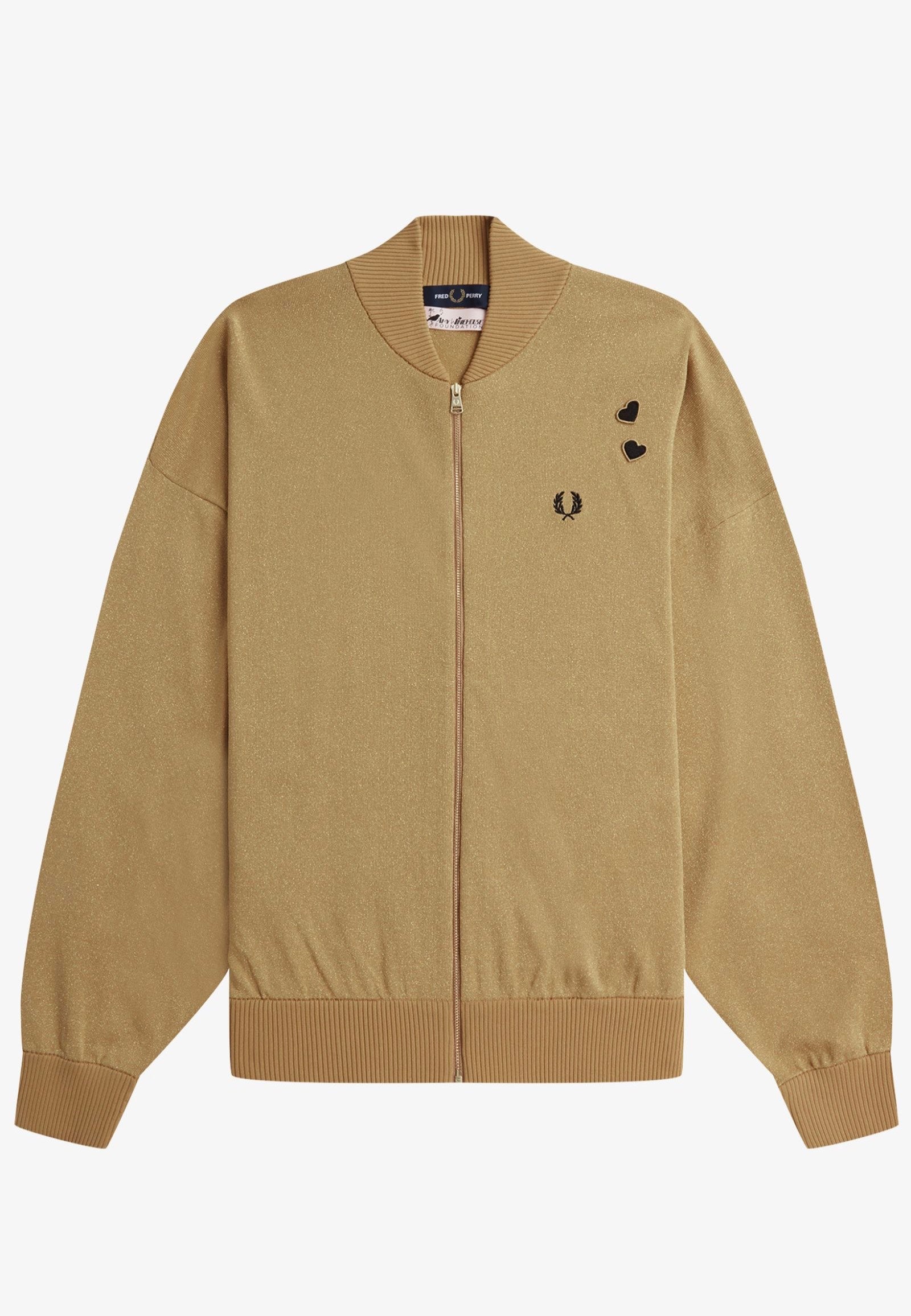 Fred Perry x Amy Winehouse - Metallic Knitted 1964 Gold - Jacket | Women-Image