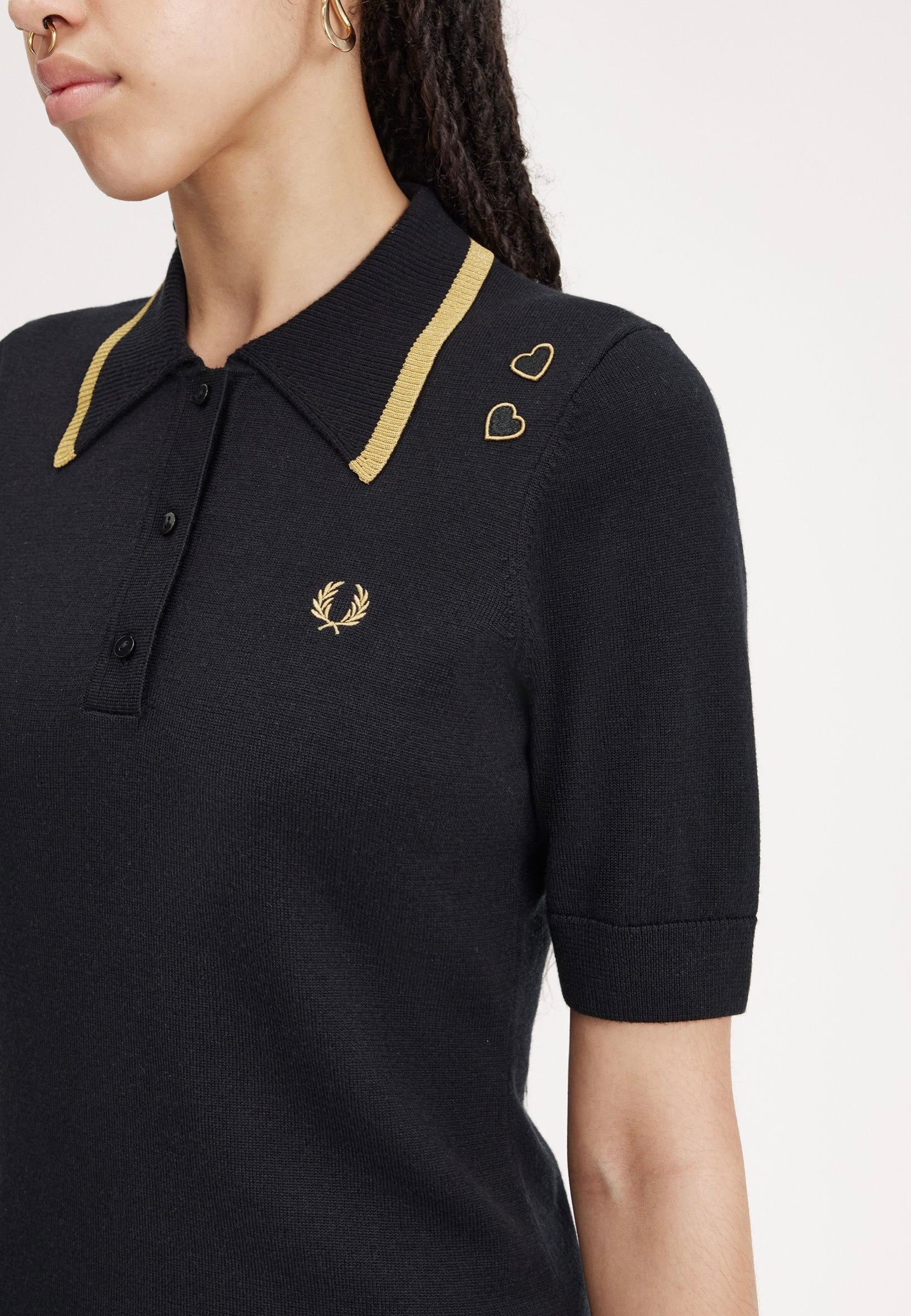 Fred Perry x Amy Winehouse - Knitted Black - Polo | Women-Image