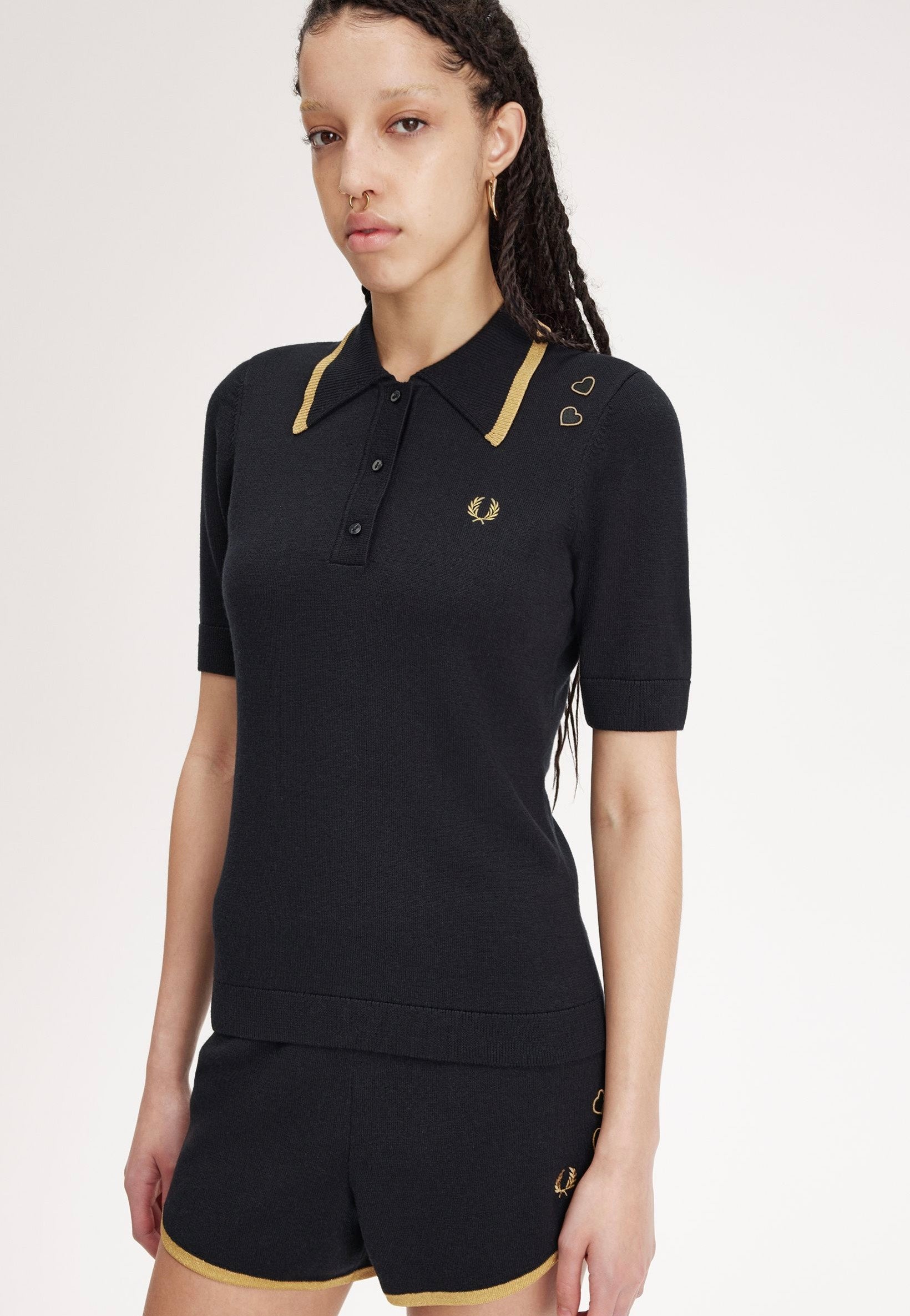 Fred Perry x Amy Winehouse - Knitted Black - Polo | Women-Image