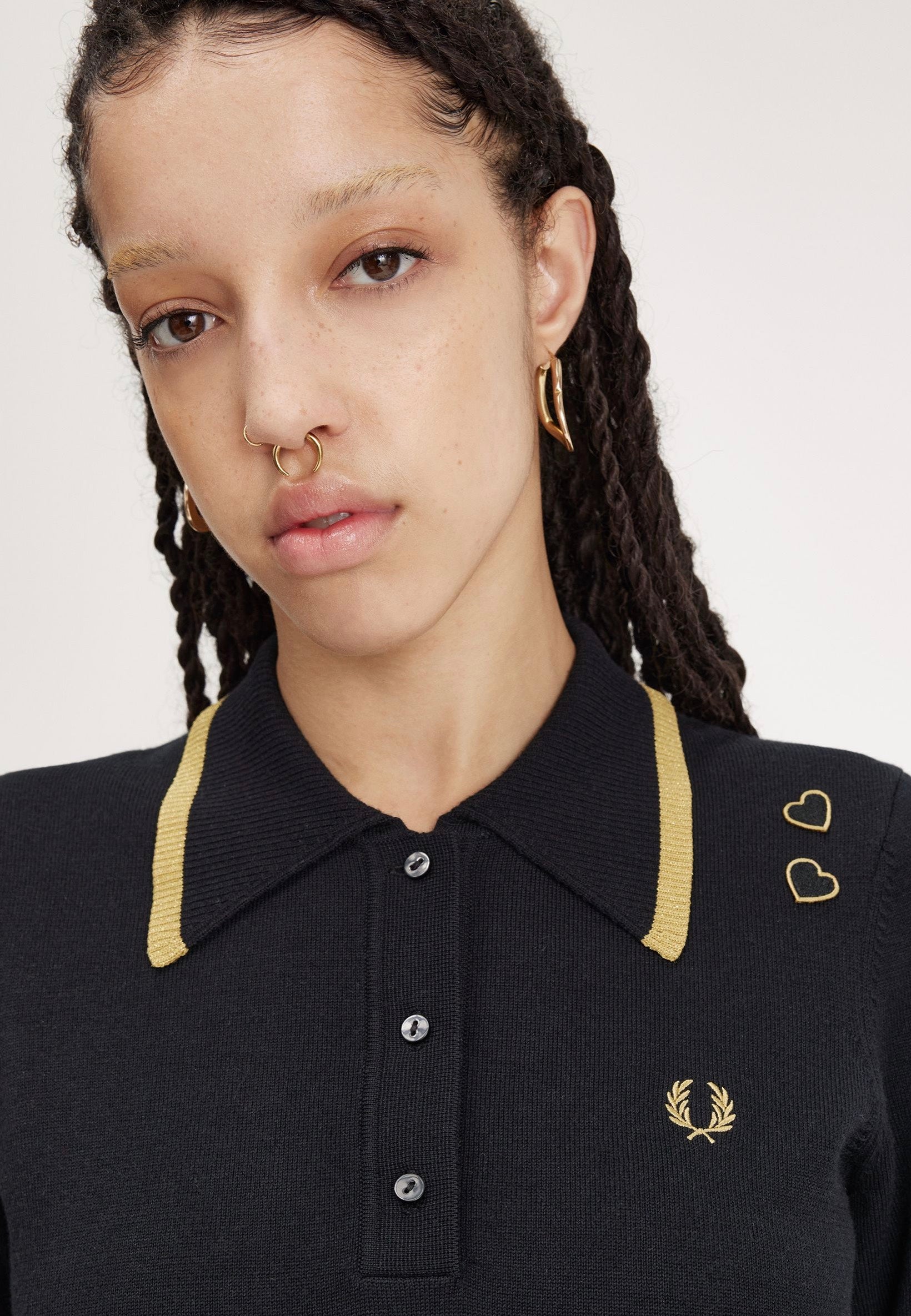 Fred Perry x Amy Winehouse - Knitted Black - Polo | Women-Image